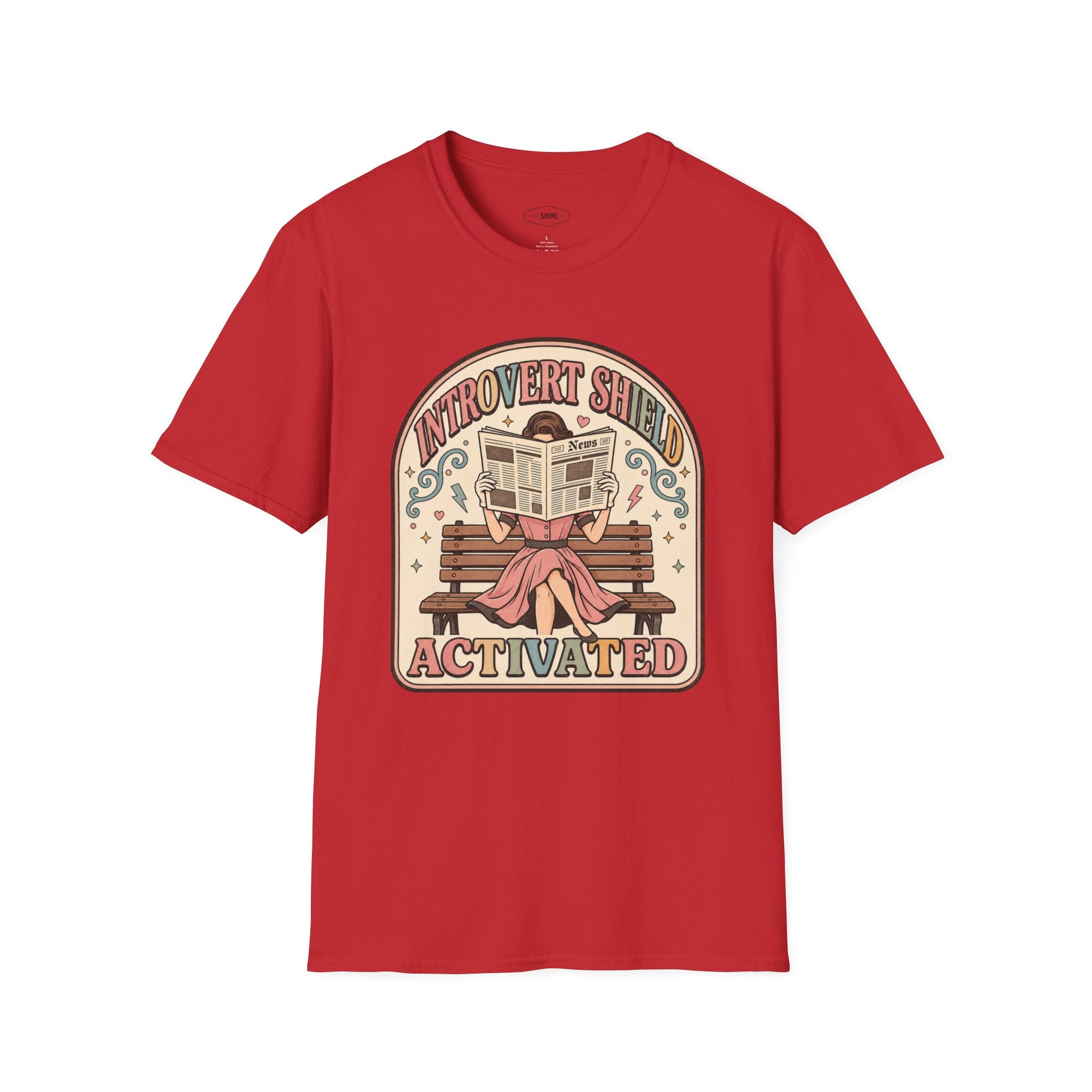 Introvert Shield Activated T-Shirt Vintage Design