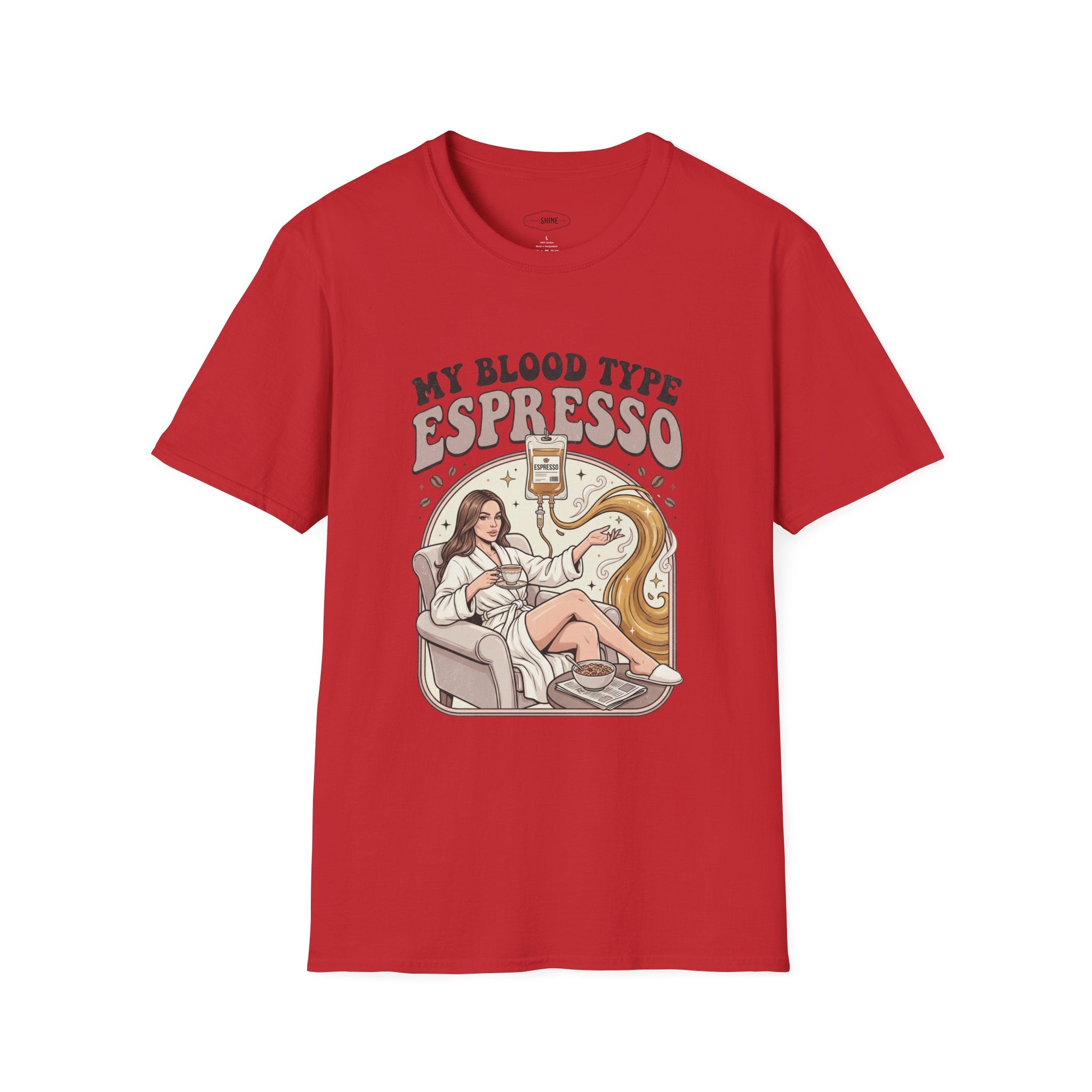 Blood Type Espresso T-Shirt Vintage Design