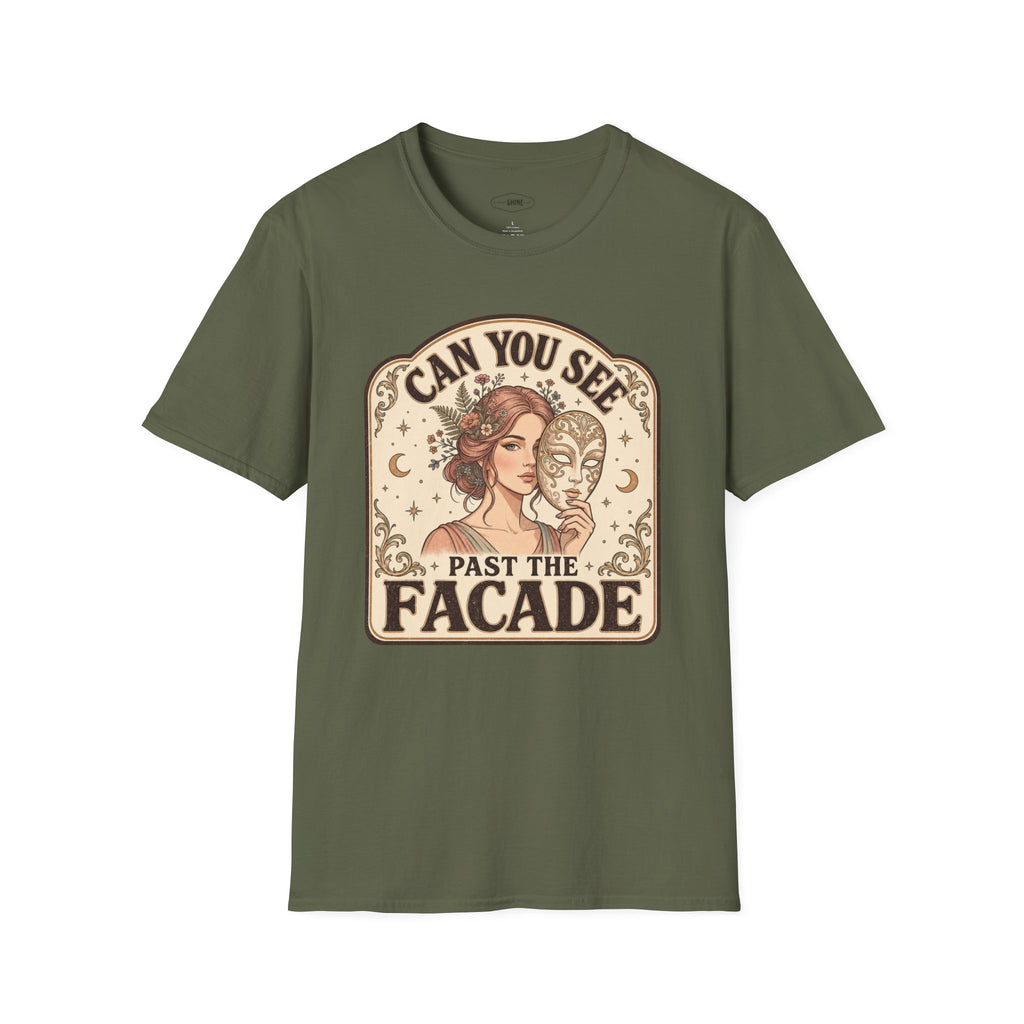 Can You See Past the Facade T-Shirt Vintage Design