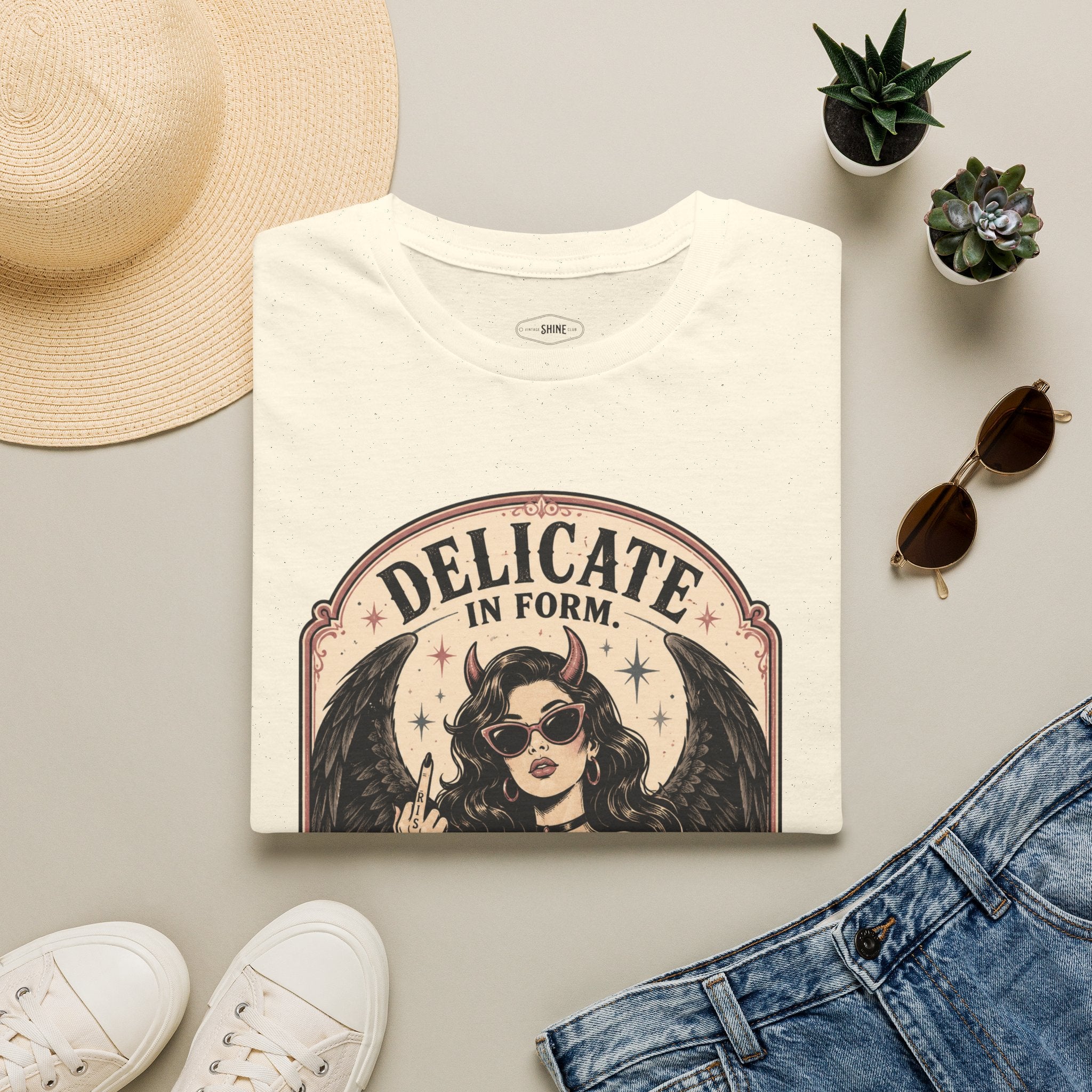 Delicate in Form, Dangerous in Design T-Shirt Vintage Design