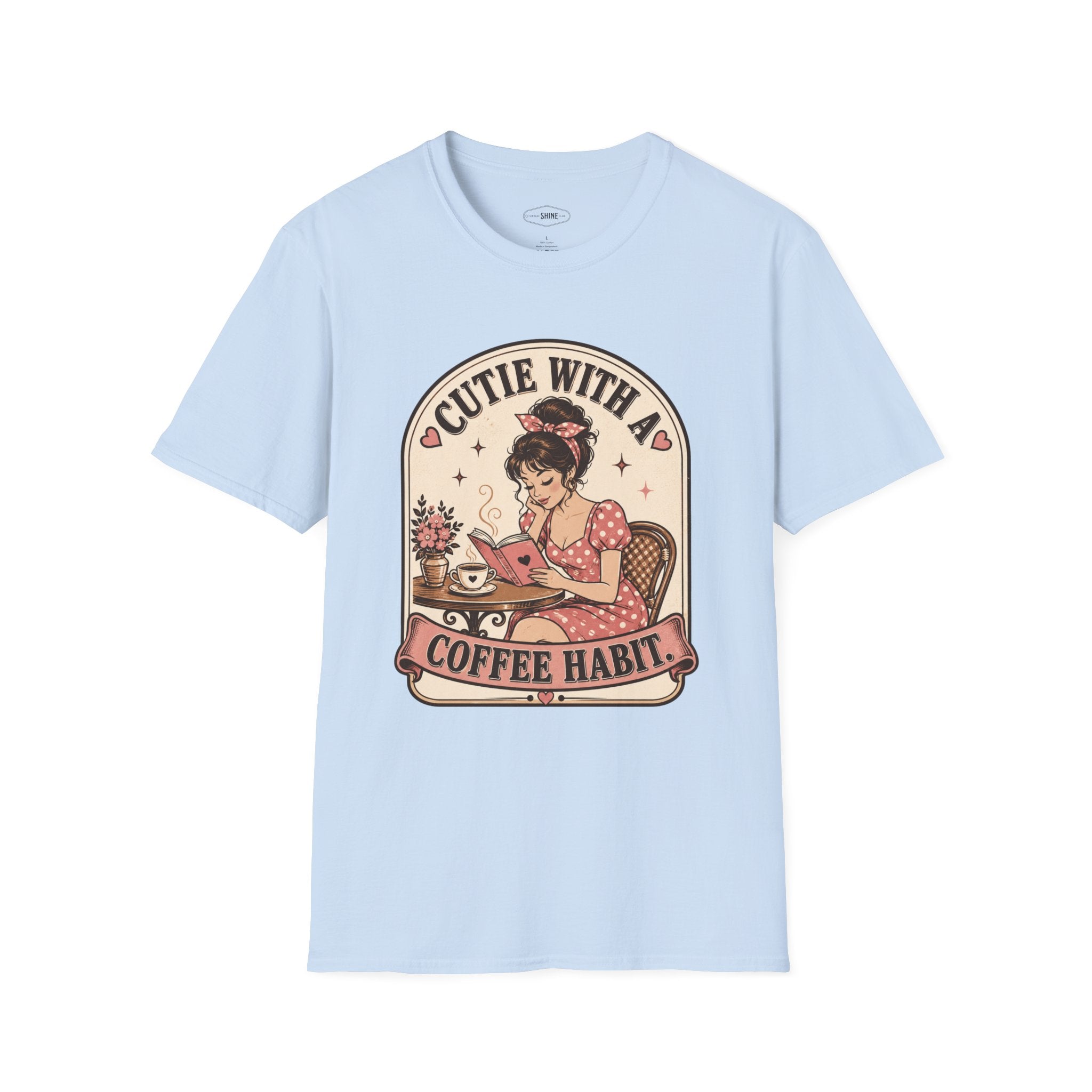 Cutie With a Coffee Habit T-Shirt Vintage Design