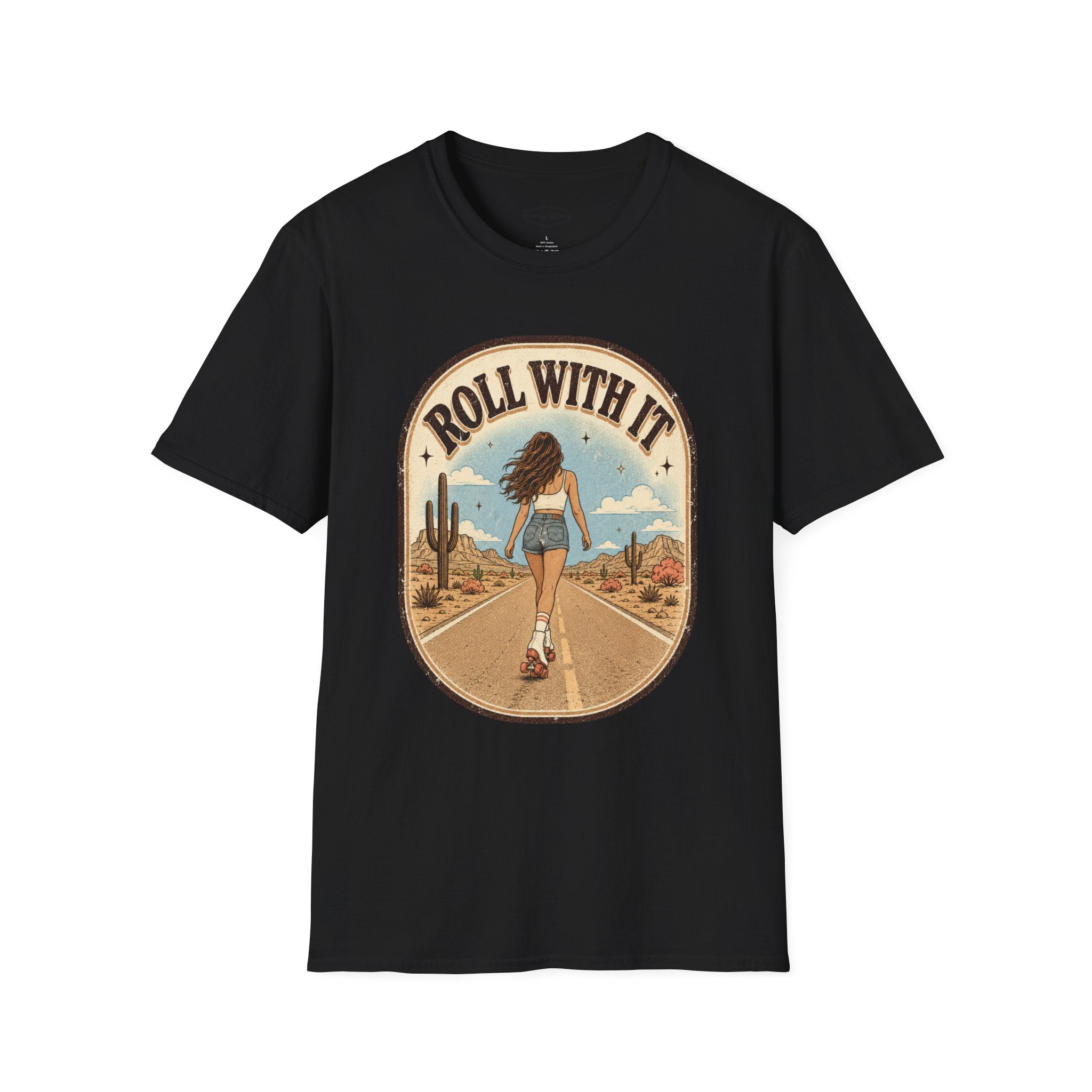 Roll With It T-Shirt Vintage Design