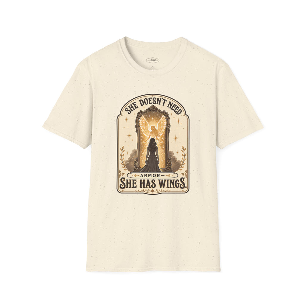 She Doesn't Need Armor, She Has Wings T-Shirt Vintage Design