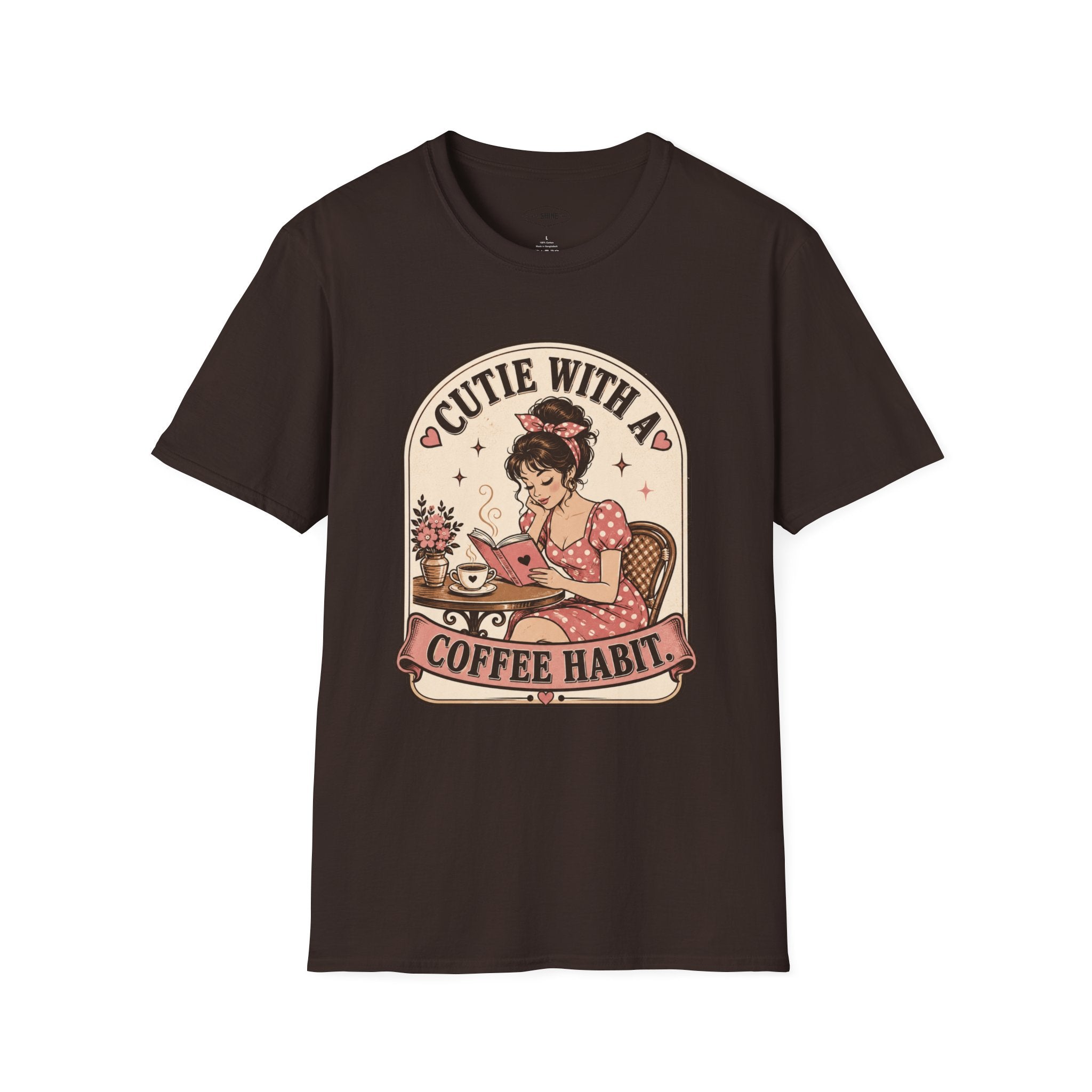Cutie With a Coffee Habit T-Shirt Vintage Design