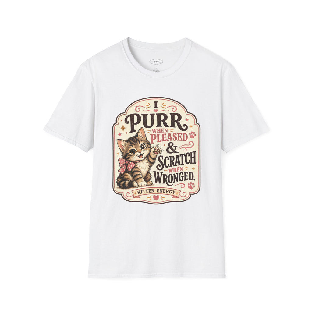 I Purr When Pleased & Scratch When Wronged T-Shirt Vintage Design