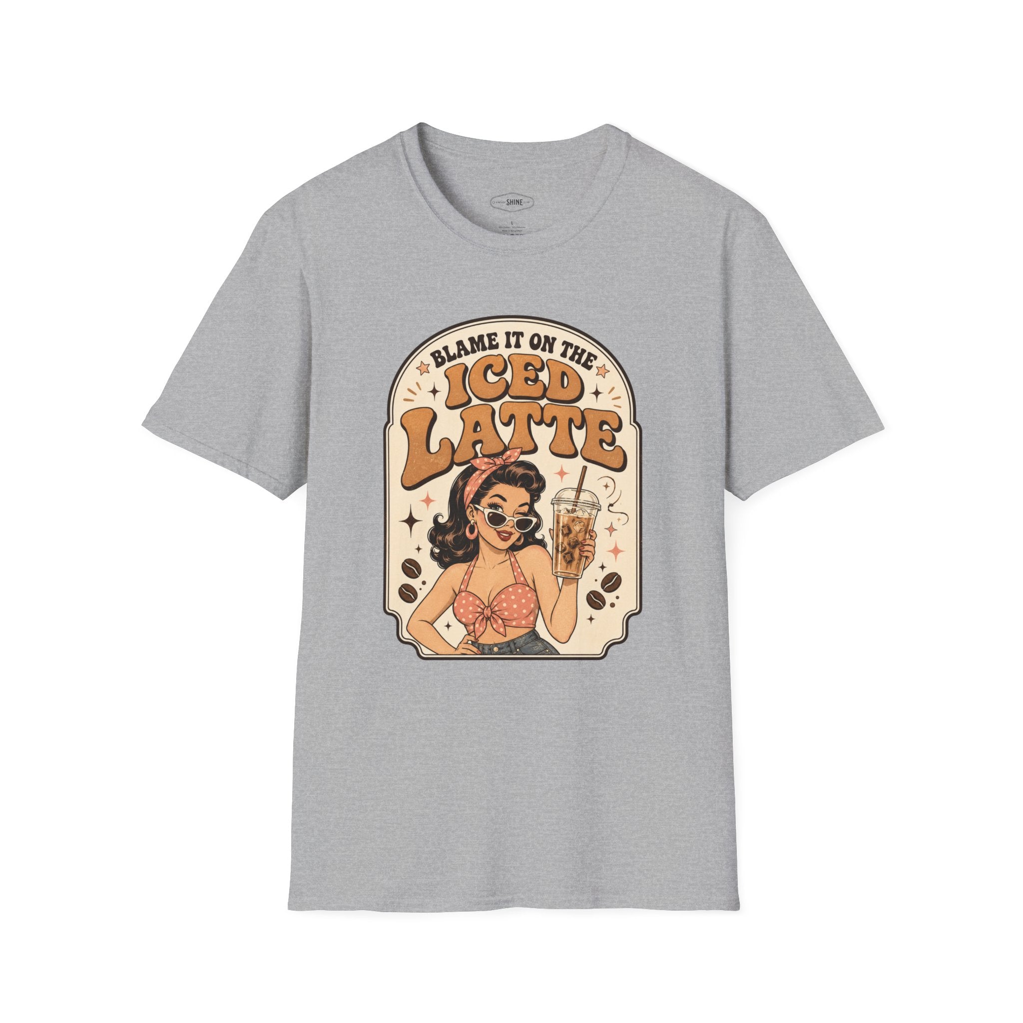 Blame It on the Iced Latte T-Shirt Vintage Design