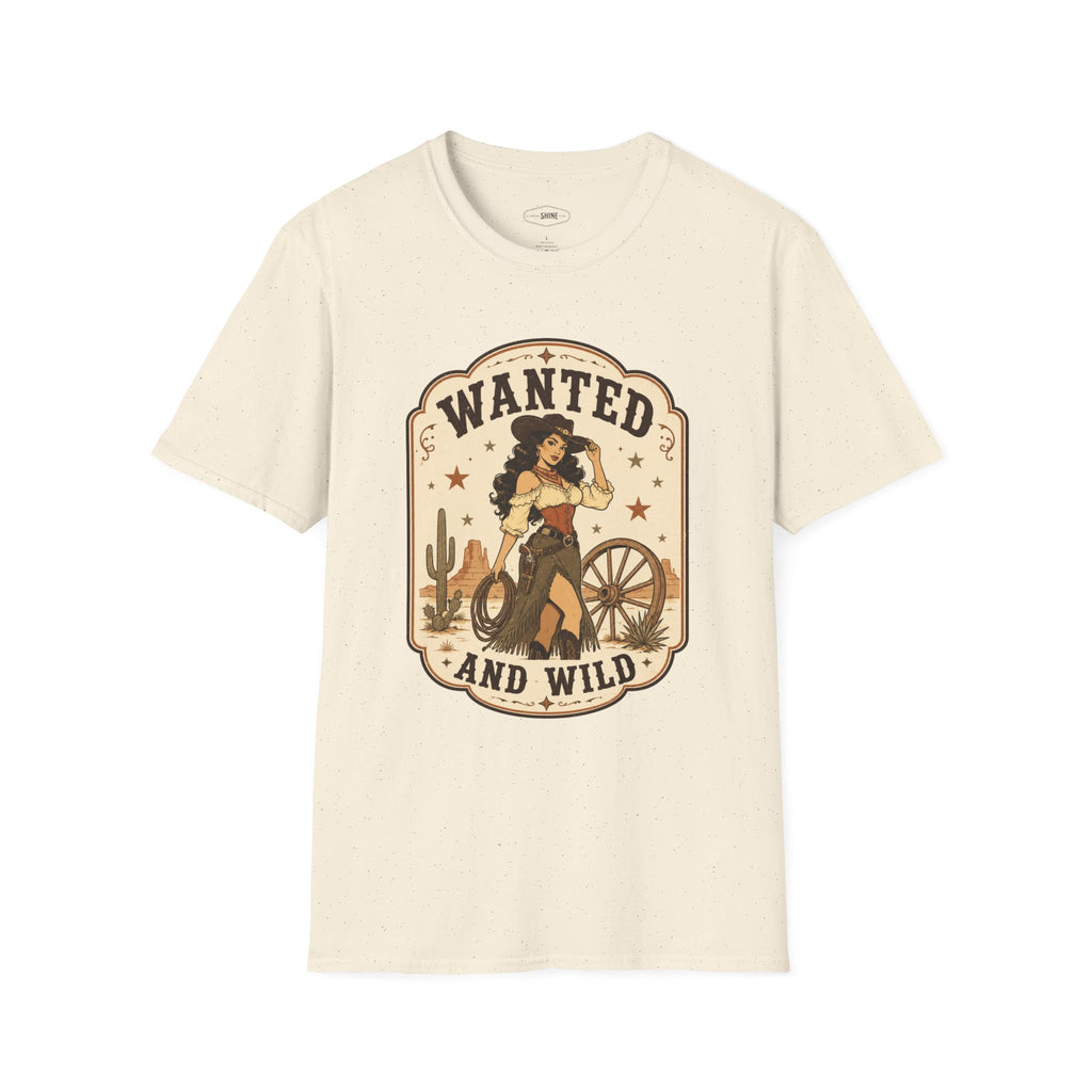 Wanted and Wild T-Shirt Vintage Design