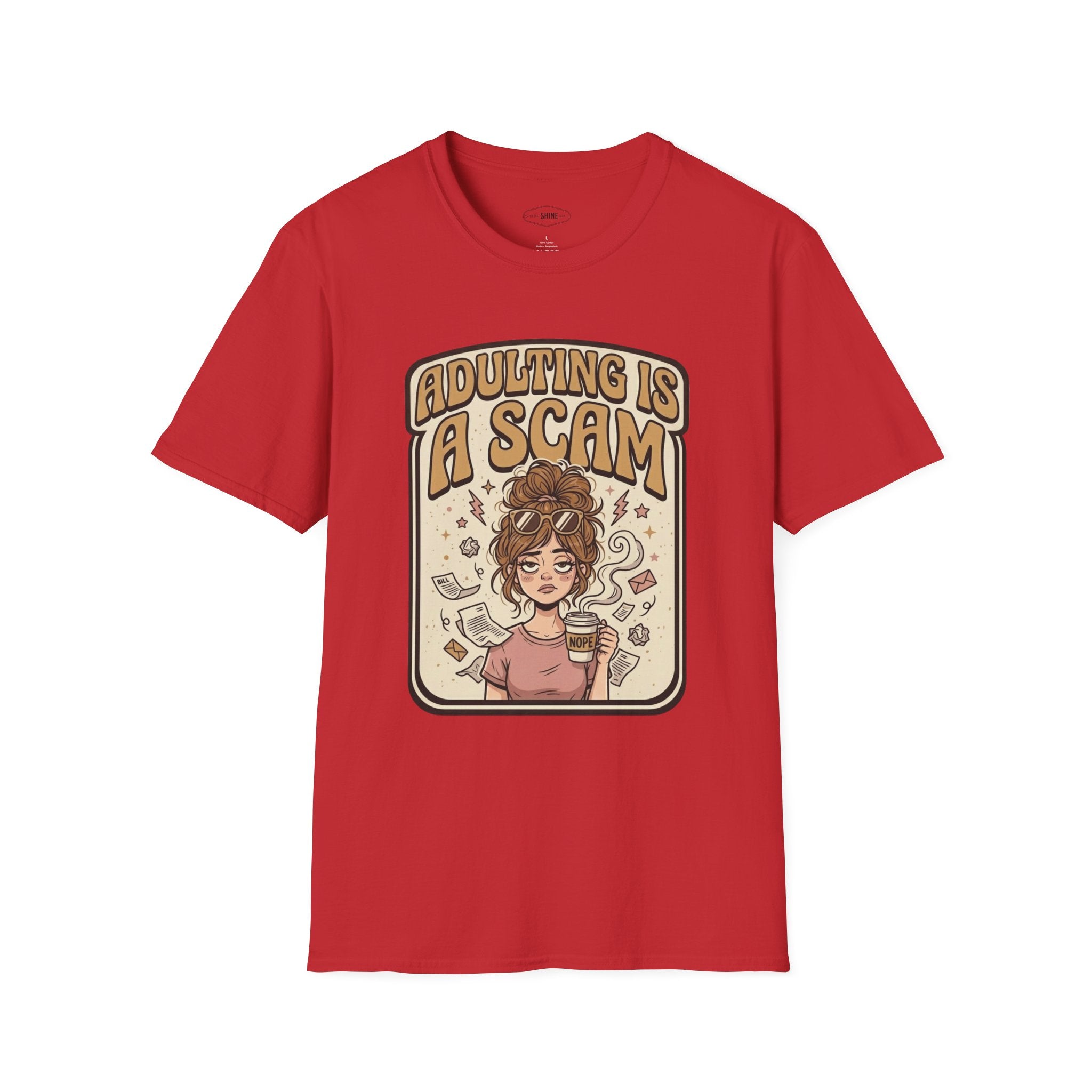 Adulting Is a Scam T-Shirt Vintage Design