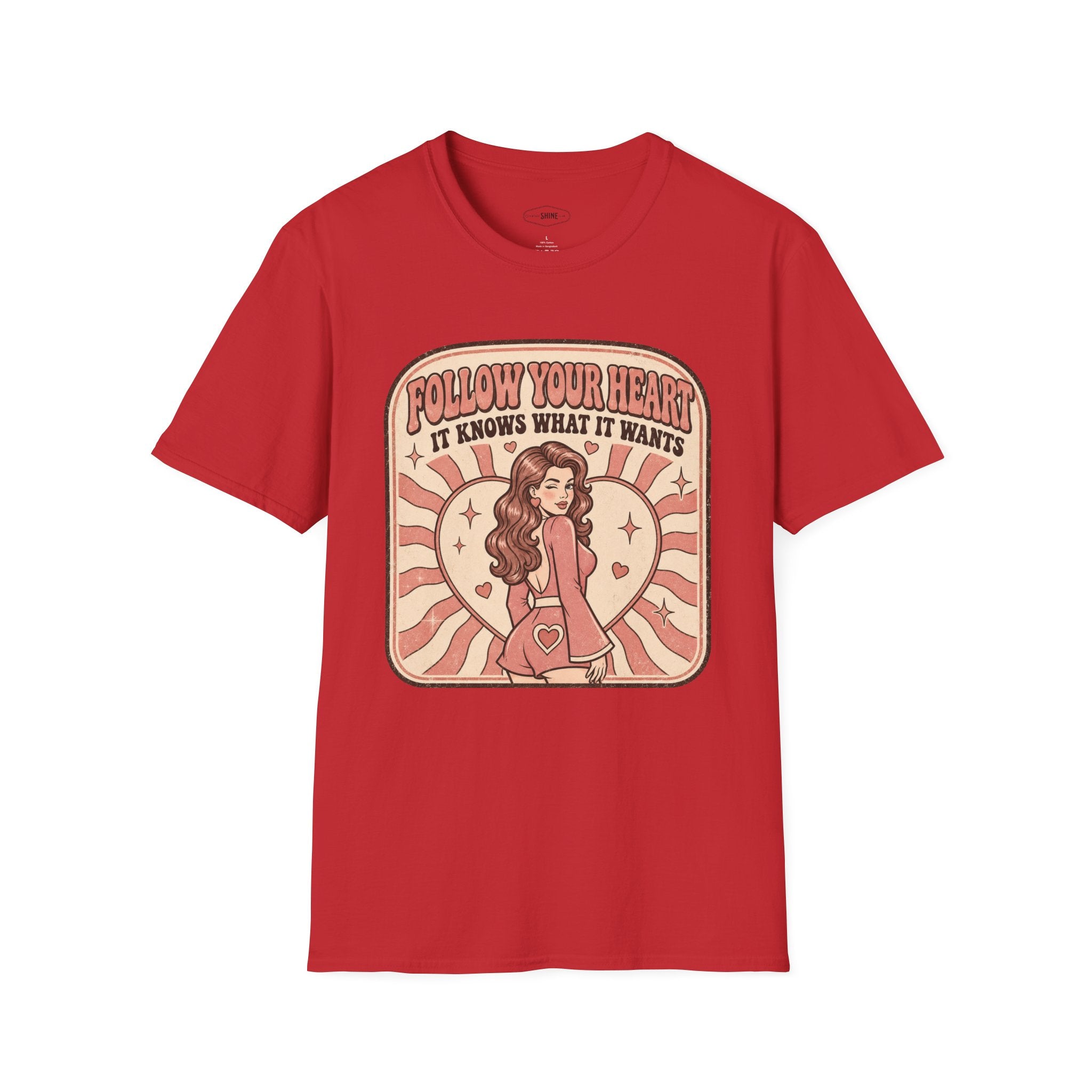Follow Your Heart T-Shirt Vintage Design