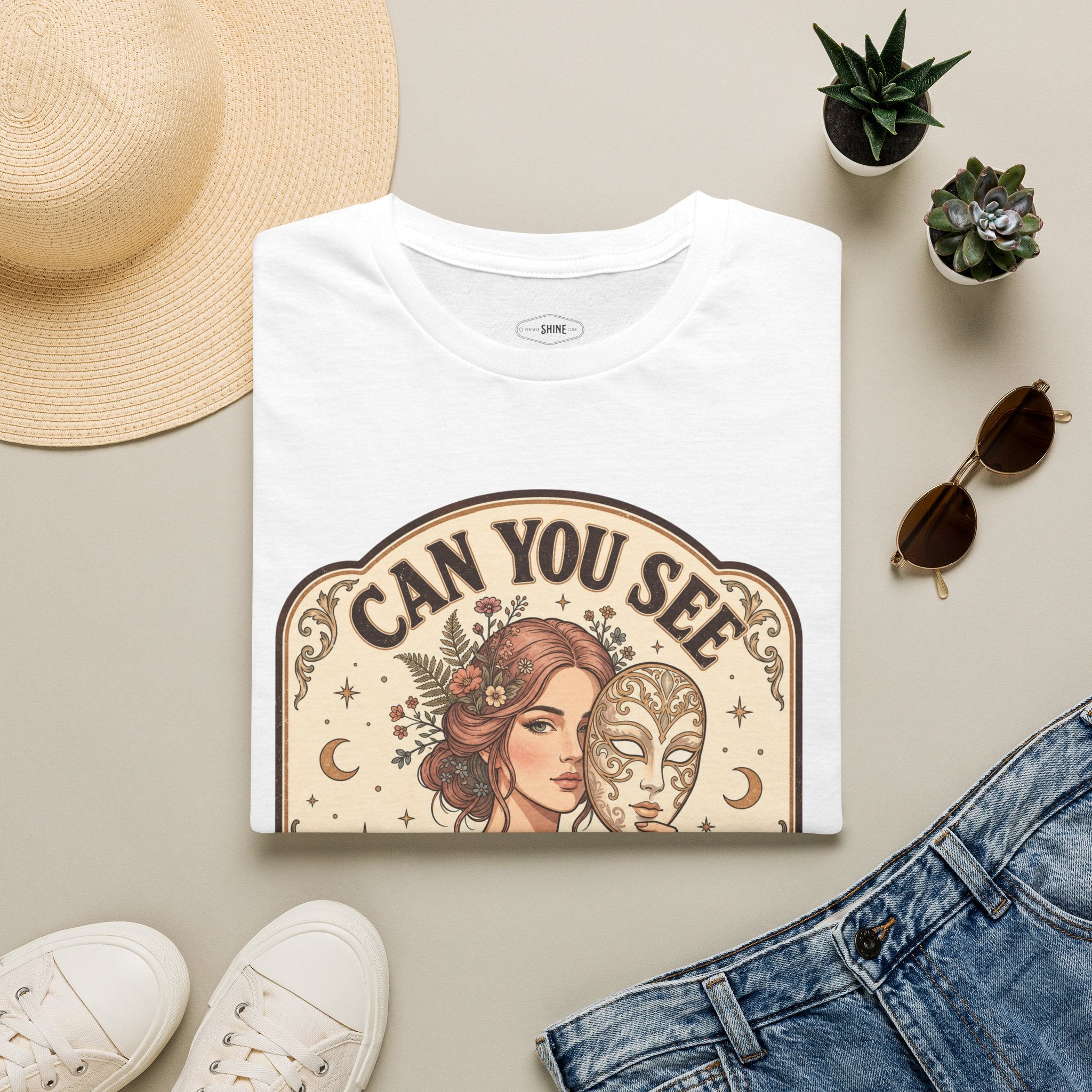 Can You See Past the Facade T-Shirt Vintage Design