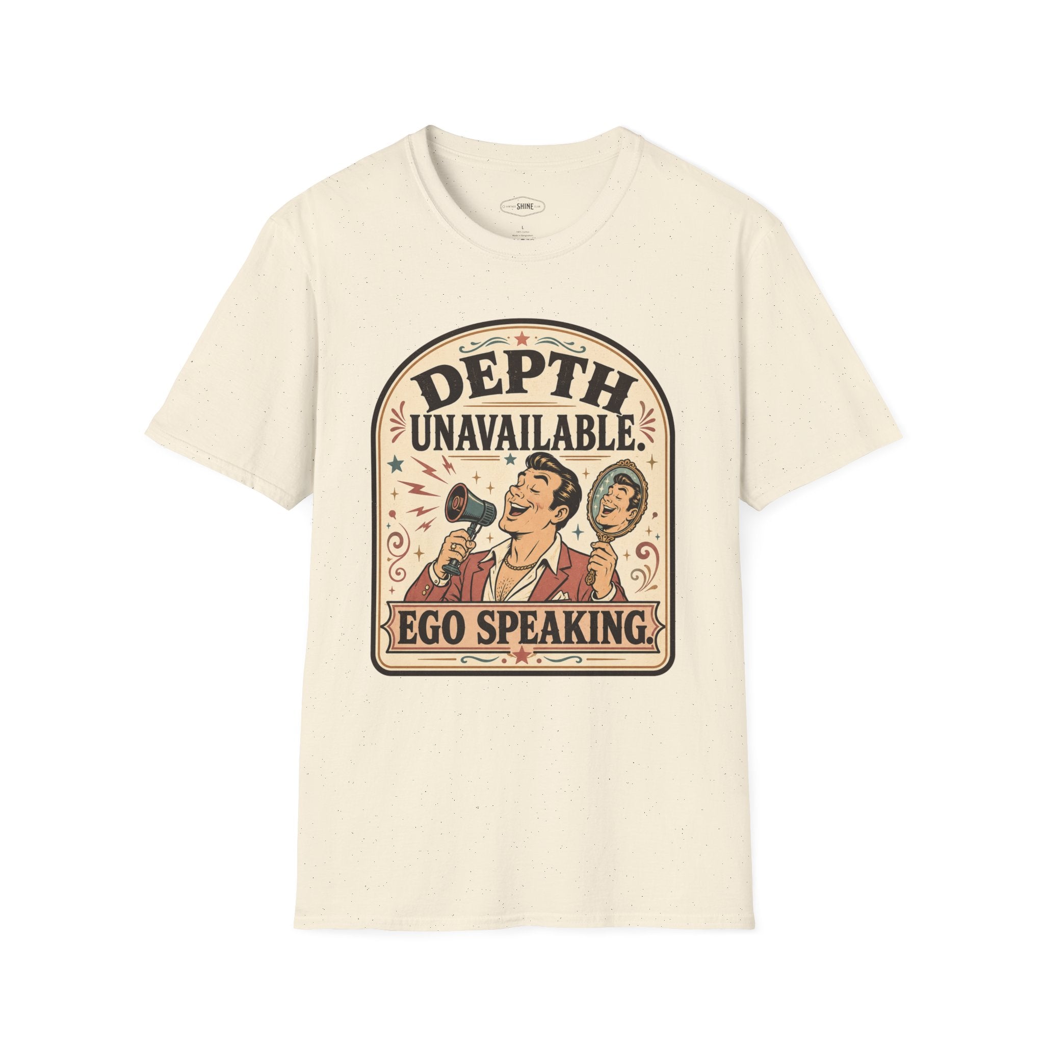 Depth Unavailable Ego Speaking T-Shirt Vintage Design