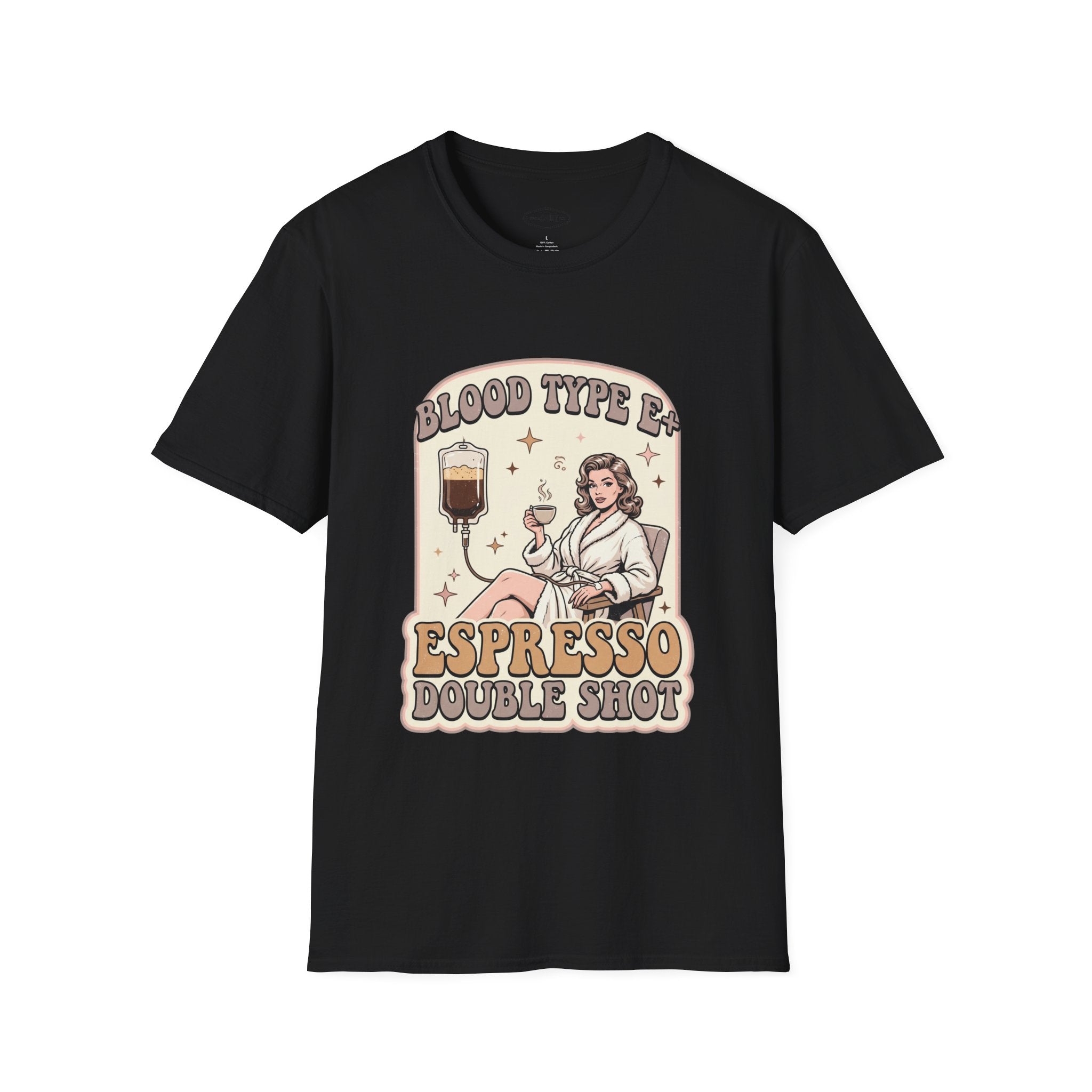 Blood Type E+ Espresso Double Shot T-Shirt Vintage Design