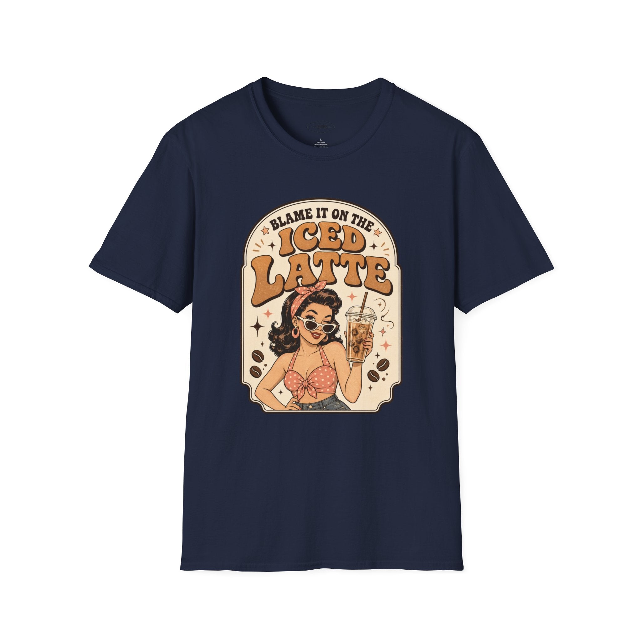 Blame It on the Iced Latte T-Shirt Vintage Design