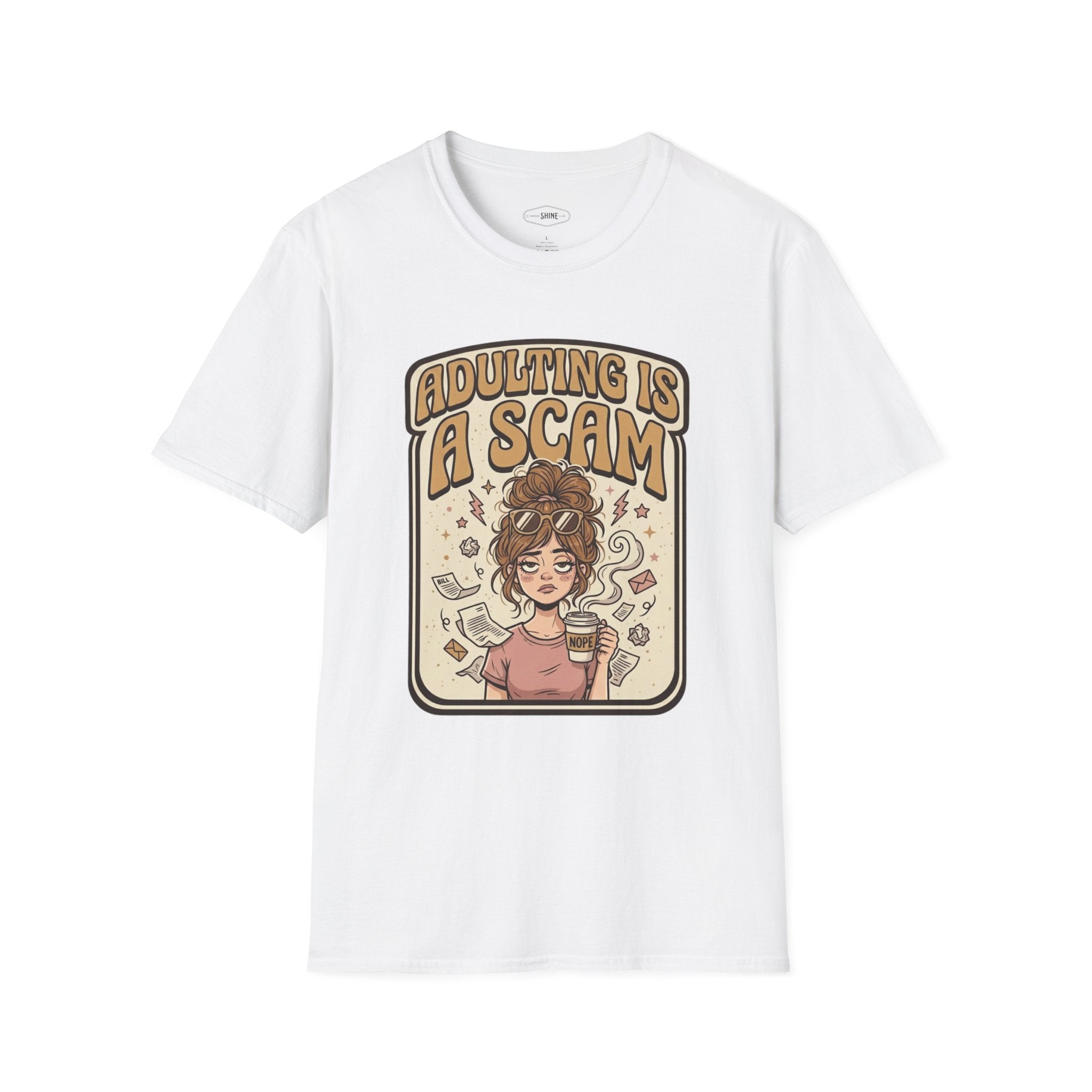 Adulting Is a Scam T-Shirt Vintage Design