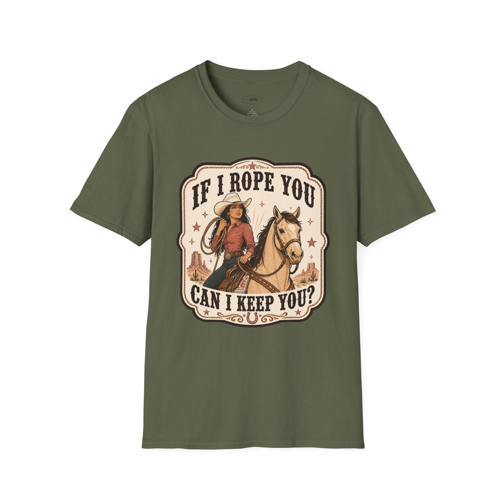 If I Rope You, Can I Keep You? T-Shirt Vintage Design