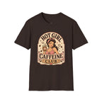 Hot Girl Caffeine Club T-Shirt Vintage Design