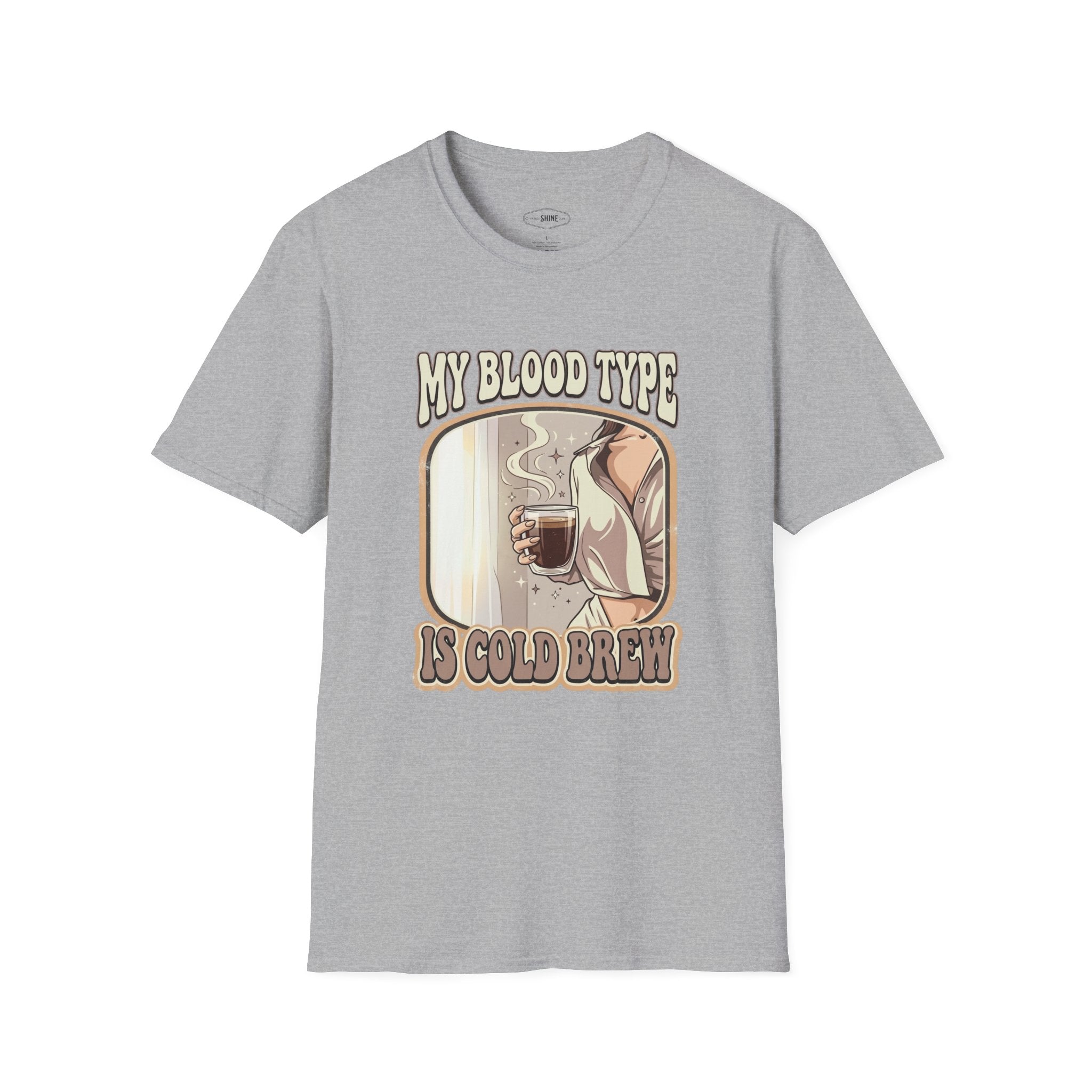 My Blood Type is Cold Brew T-Shirt Vintage Design
