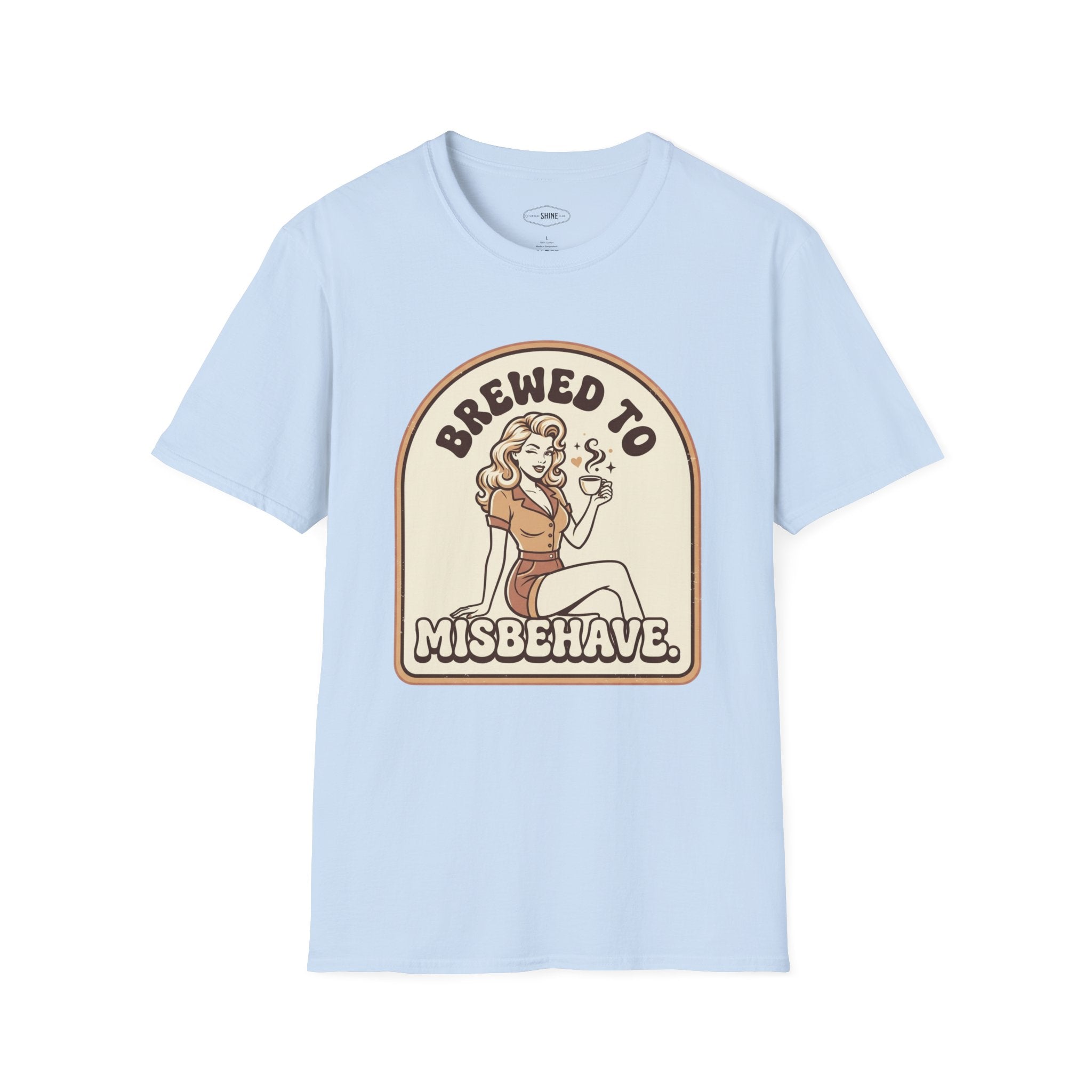 Brewed to Misbehave T-Shirt Vintage Design