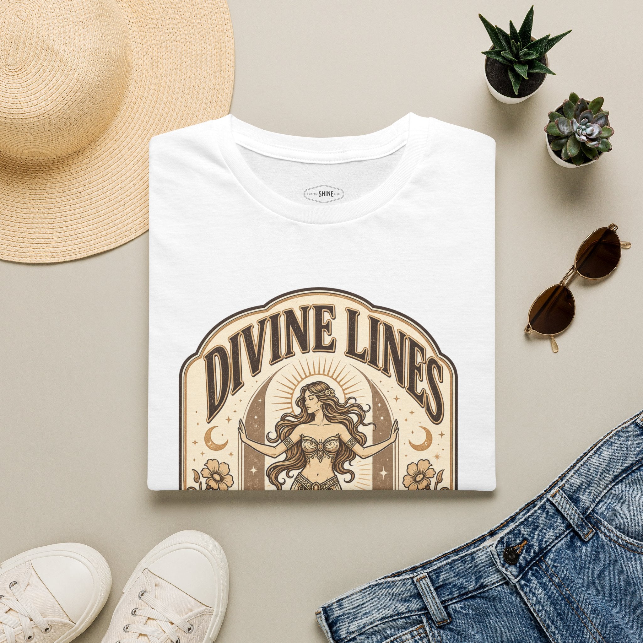 Divine Lines T-Shirt Vintage Design