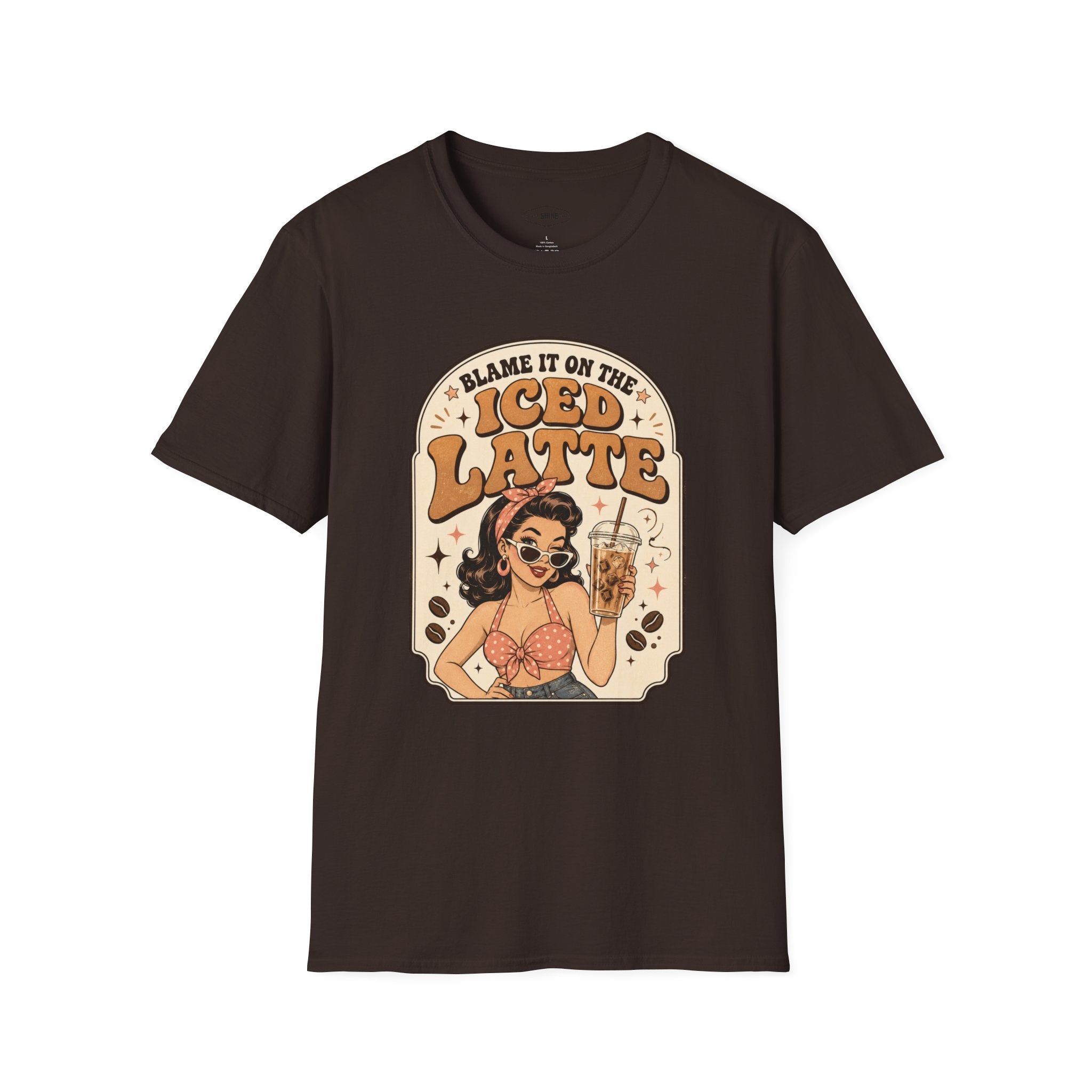 Blame It on the Iced Latte T-Shirt Vintage Design