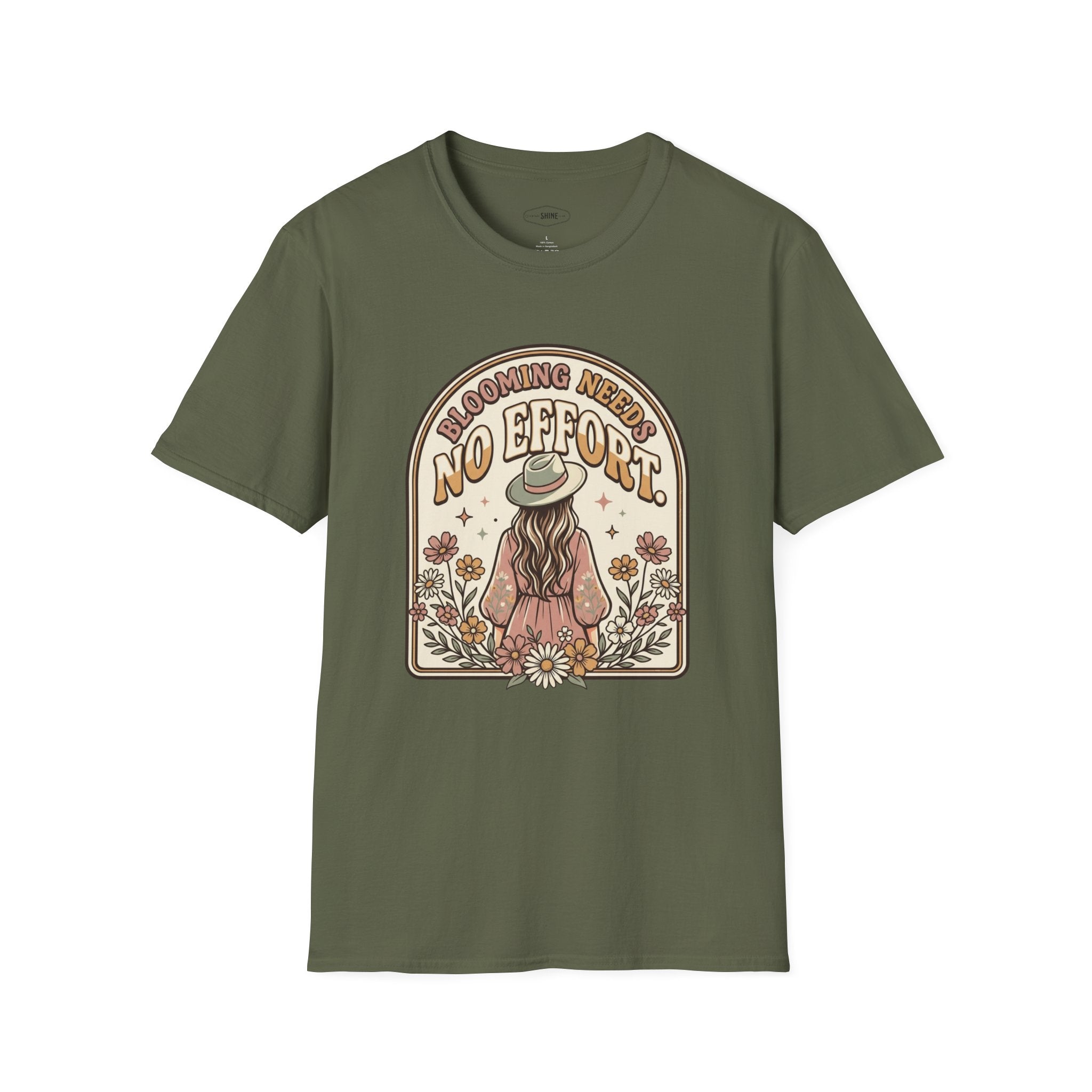 Blooming Needs No Effort T-Shirt Vintage Design