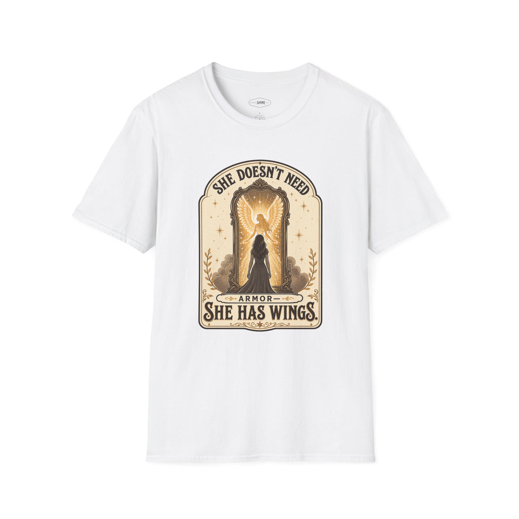 She Doesn't Need Armor, She Has Wings T-Shirt Vintage Design