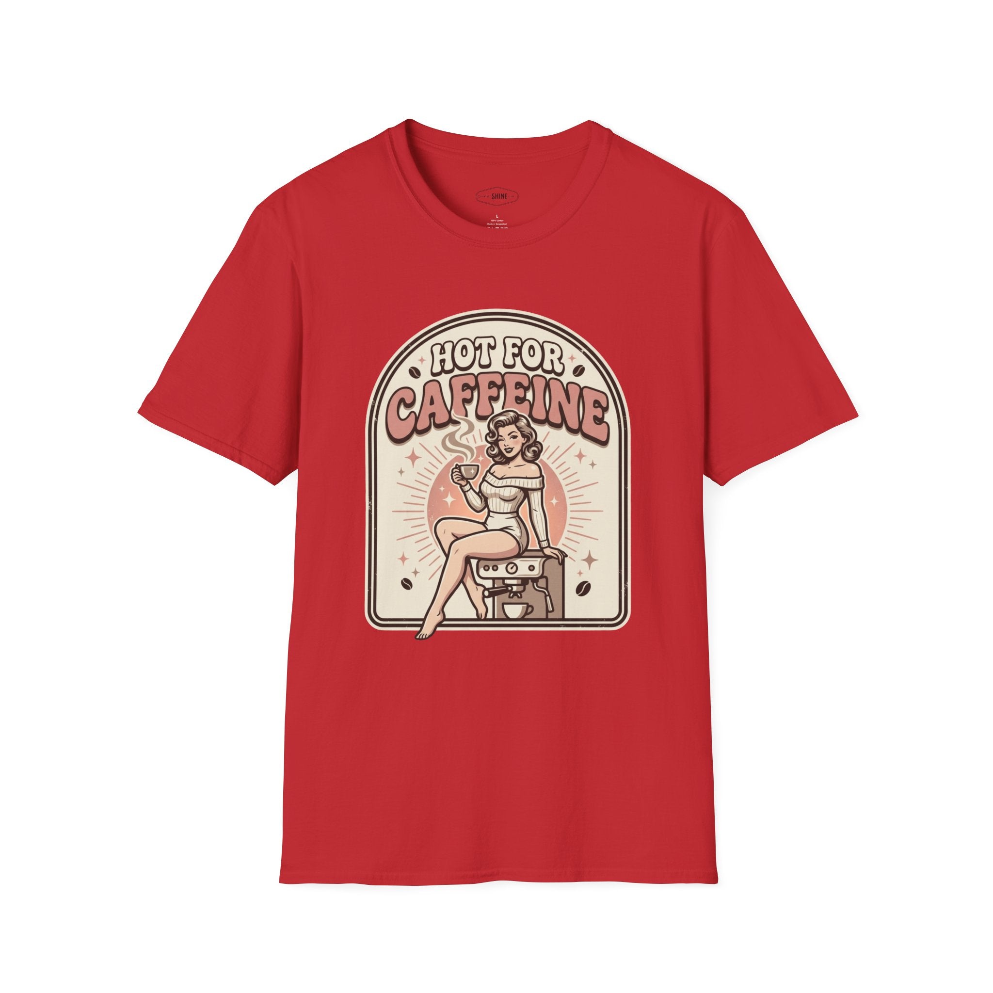 Hot For Caffeine T-Shirt Vintage Design