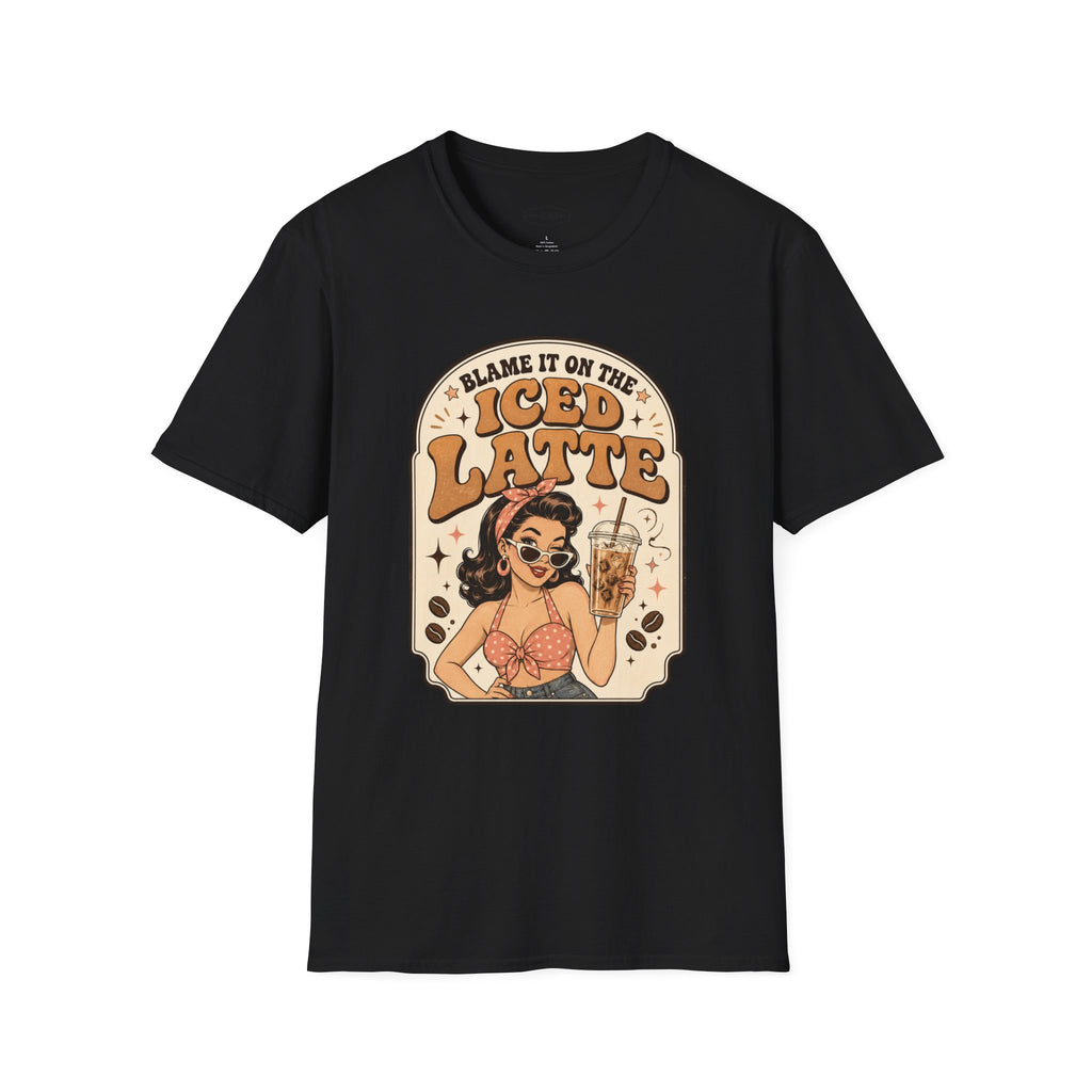 Blame It on the Iced Latte T-Shirt Vintage Design