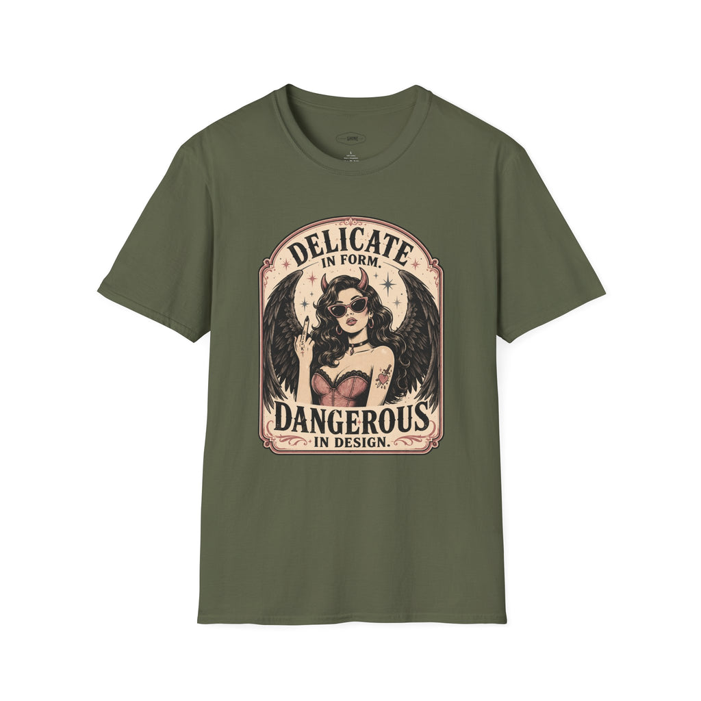 Delicate in Form, Dangerous in Design T-Shirt Vintage Design