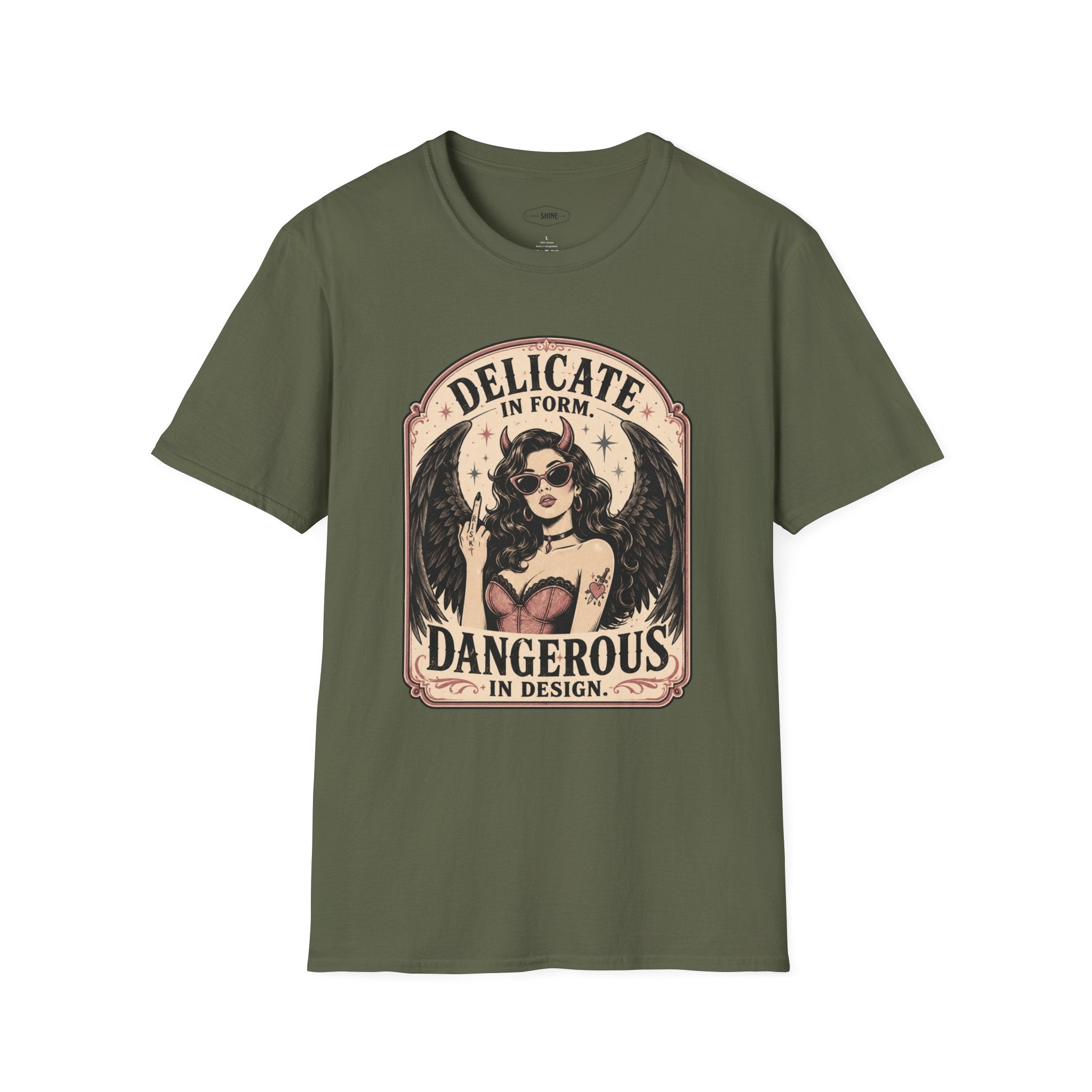 Delicate in Form, Dangerous in Design T-Shirt Vintage Design