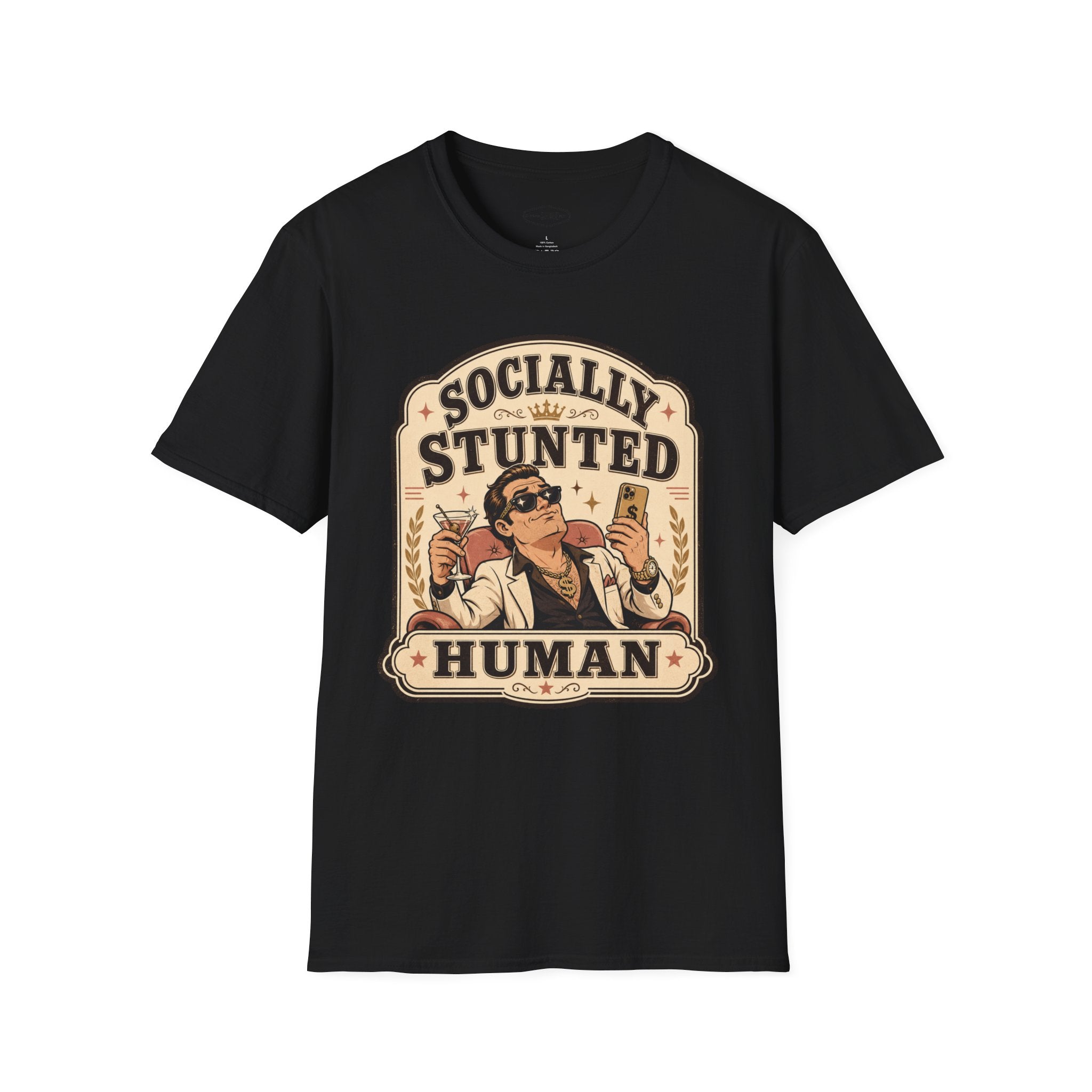 Socially Stunted Human T-Shirt Vintage Design