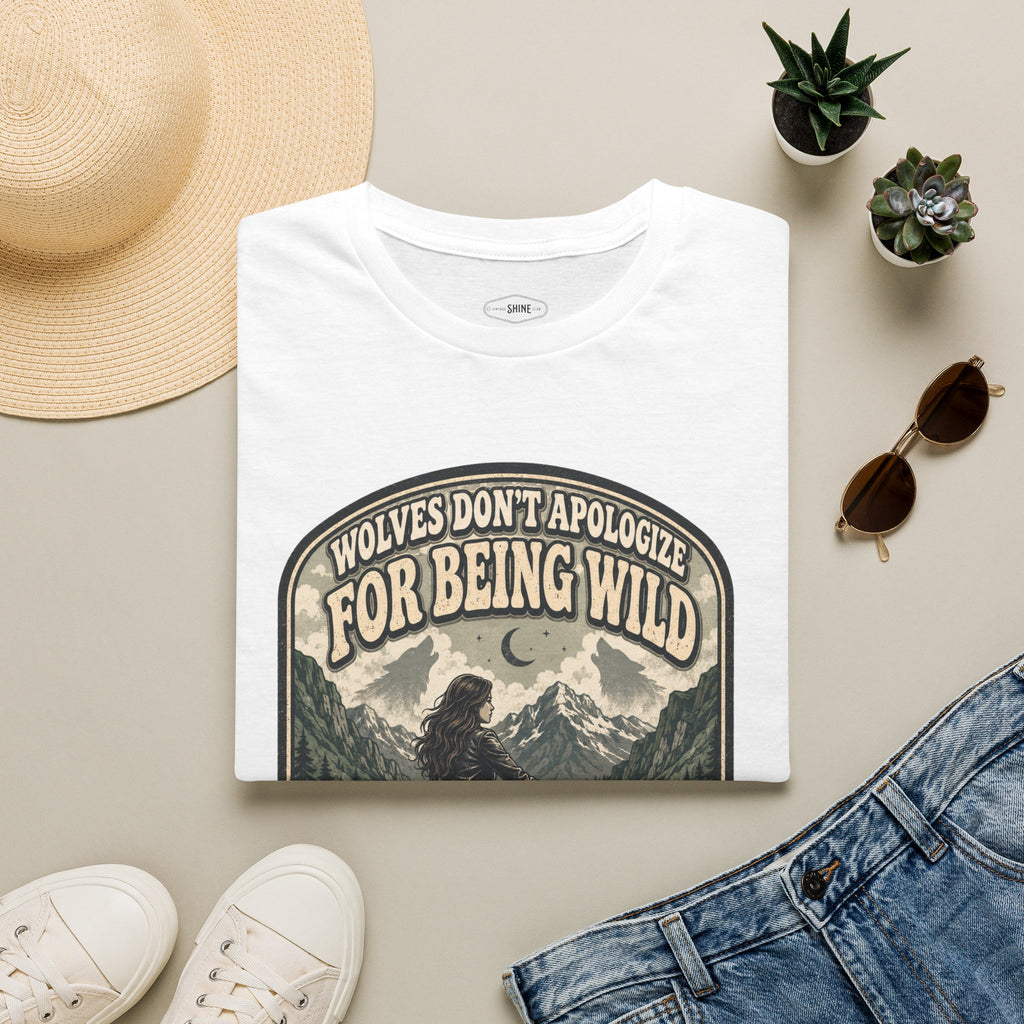 Wolves Don't Apologize for Being Wild T-Shirt Vintage Design