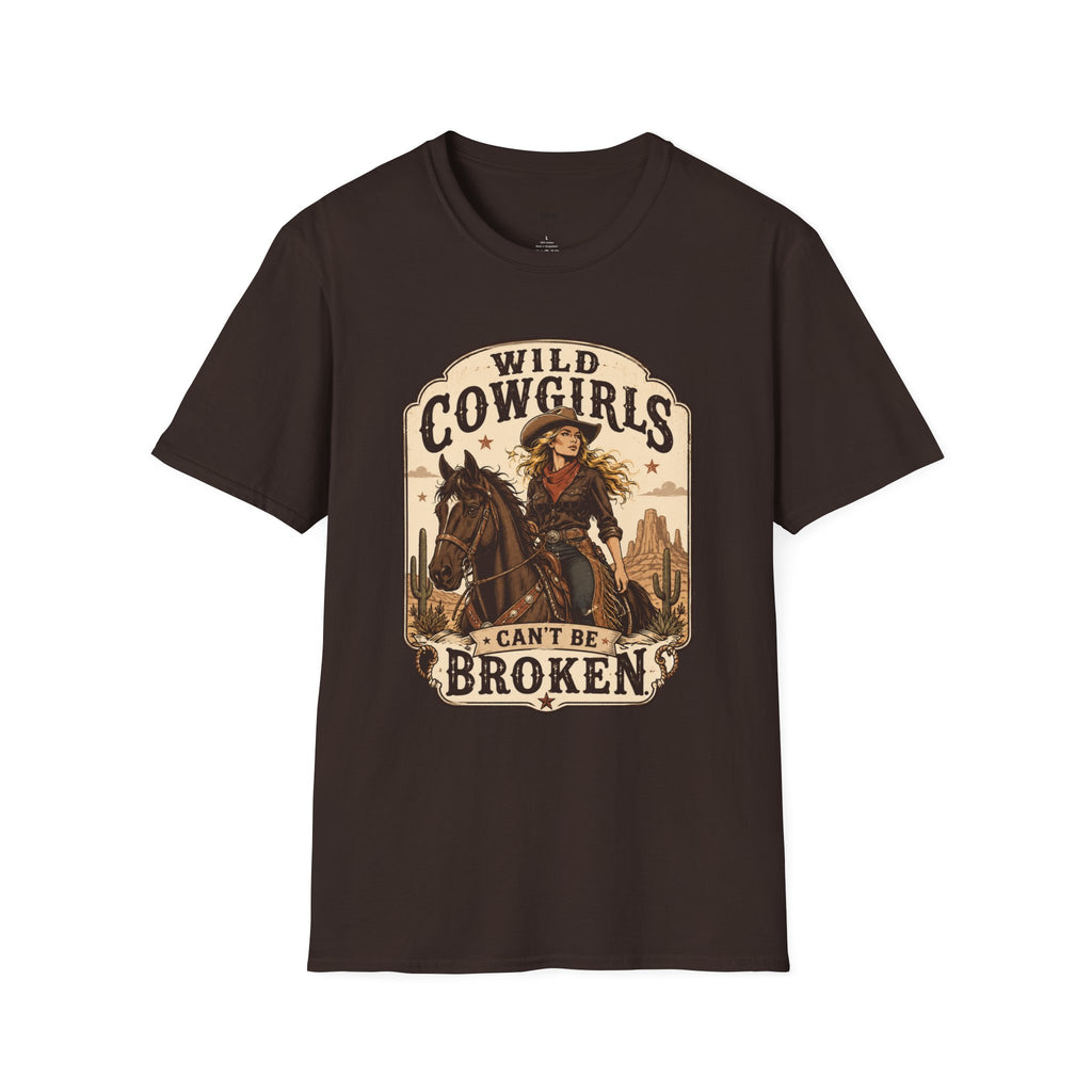 Wild Cowgirls Can't Be Broken T-Shirt Vintage Design
