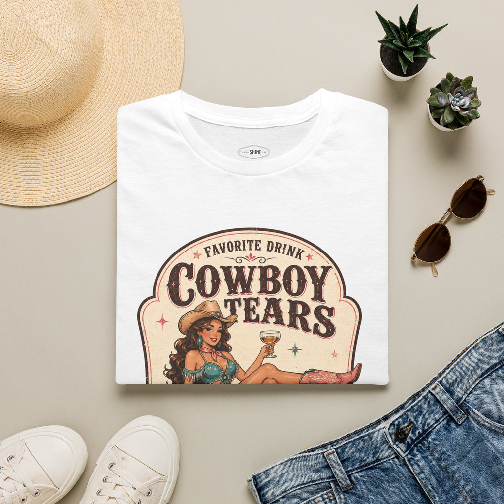 Favorite Drink Cowboy Tears Neat T-Shirt Vintage Design