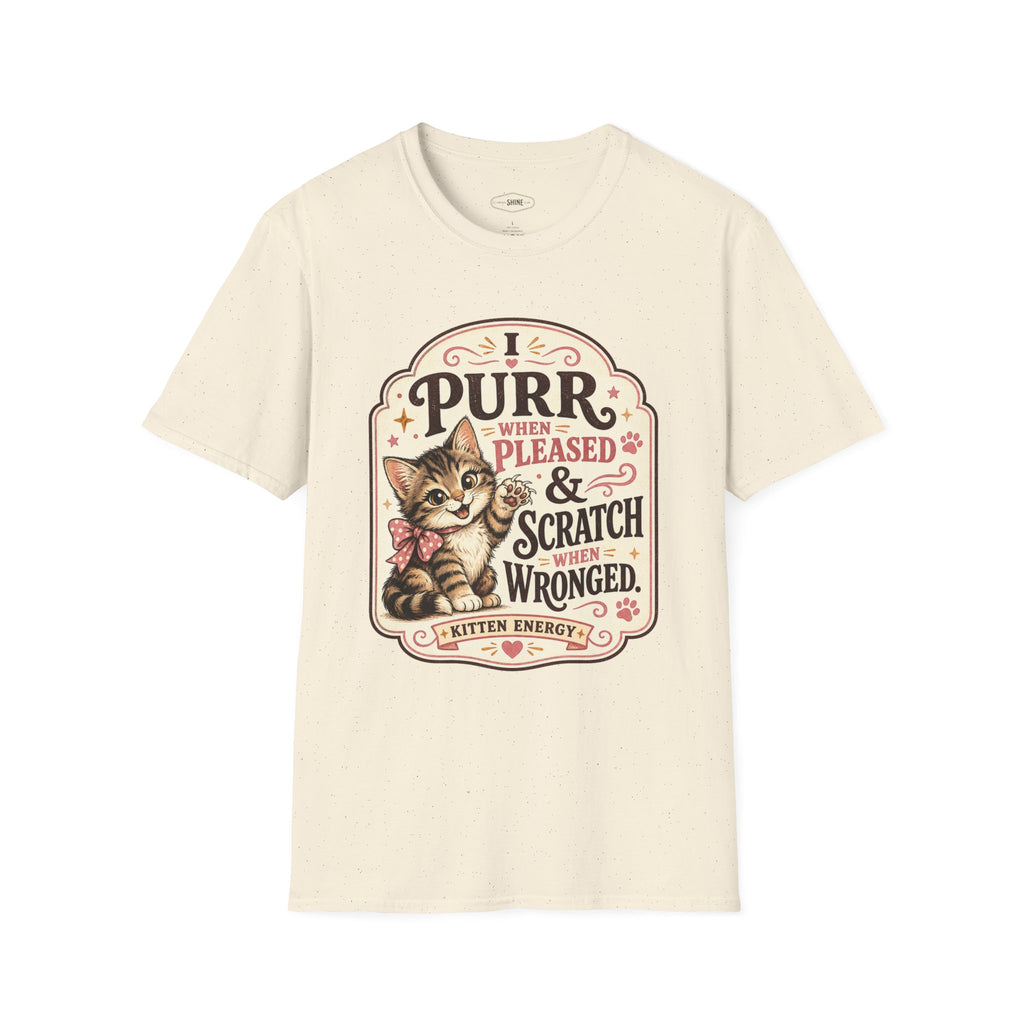 I Purr When Pleased & Scratch When Wronged T-Shirt Vintage Design