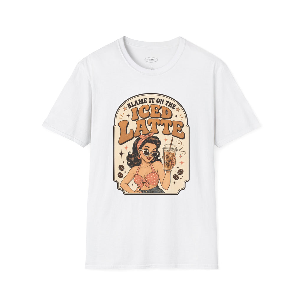 Blame It on the Iced Latte T-Shirt Vintage Design