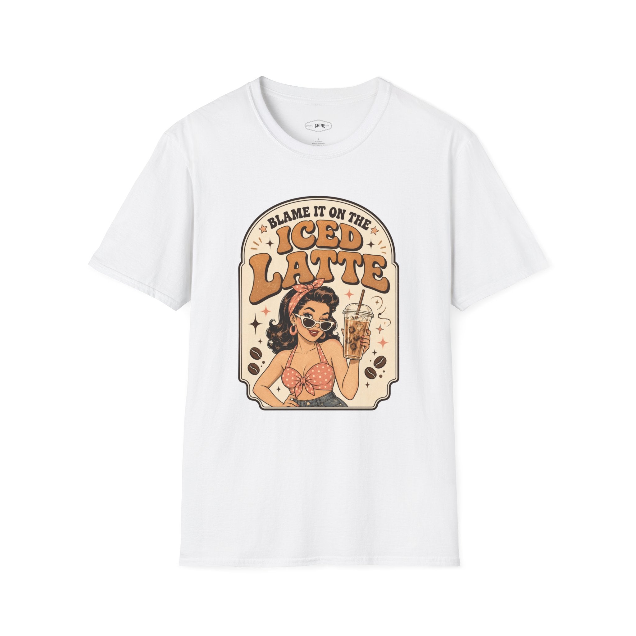 Blame It on the Iced Latte T-Shirt Vintage Design
