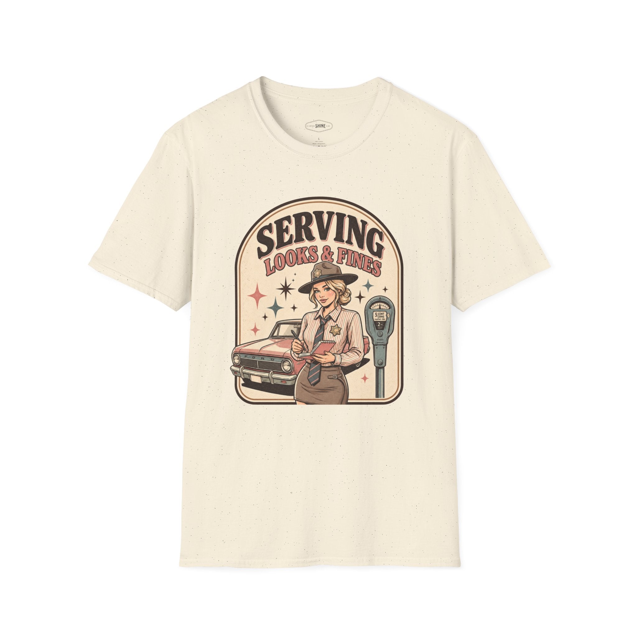 Serving Looks & Fines T-Shirt Vintage Design