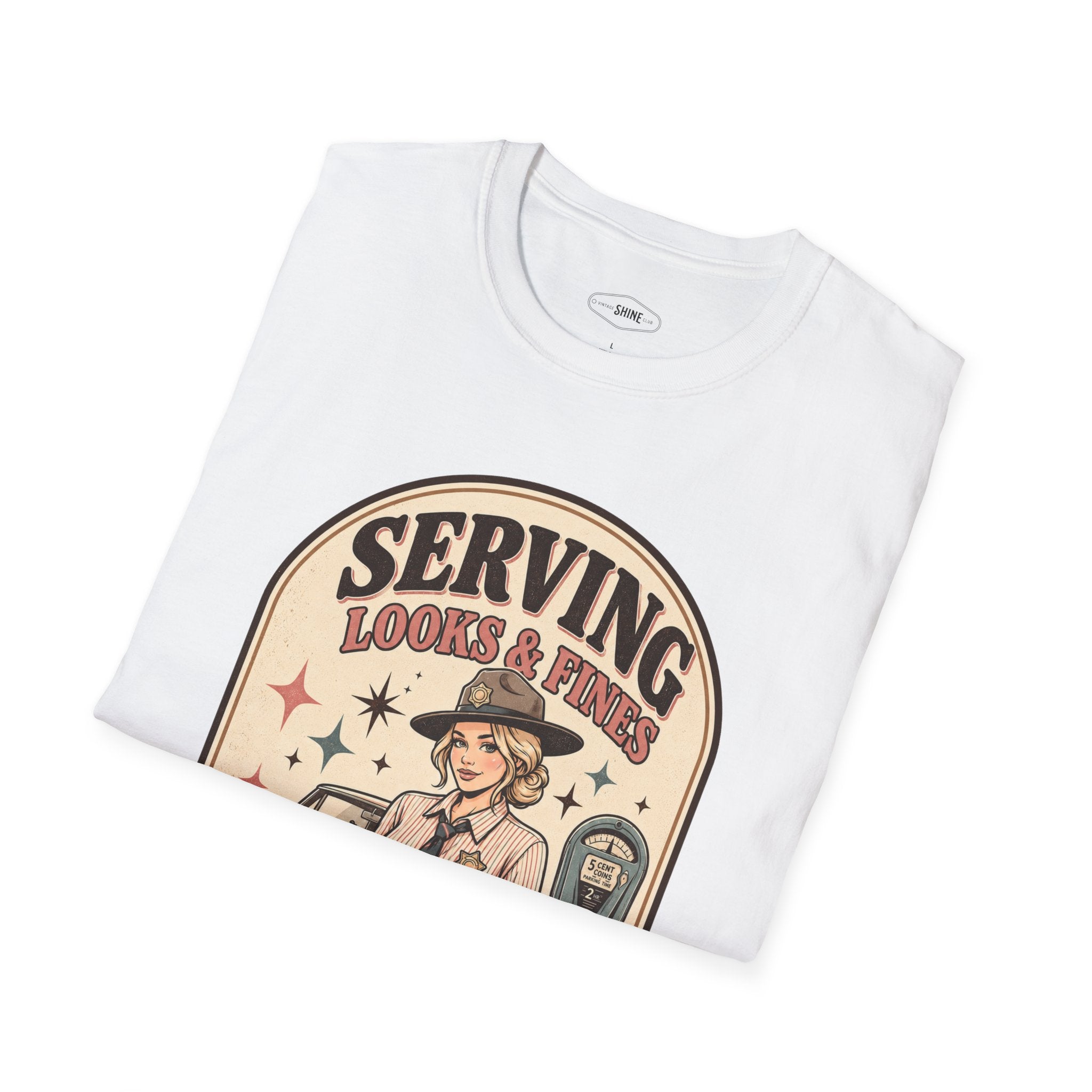 Serving Looks & Fines T-Shirt Vintage Design