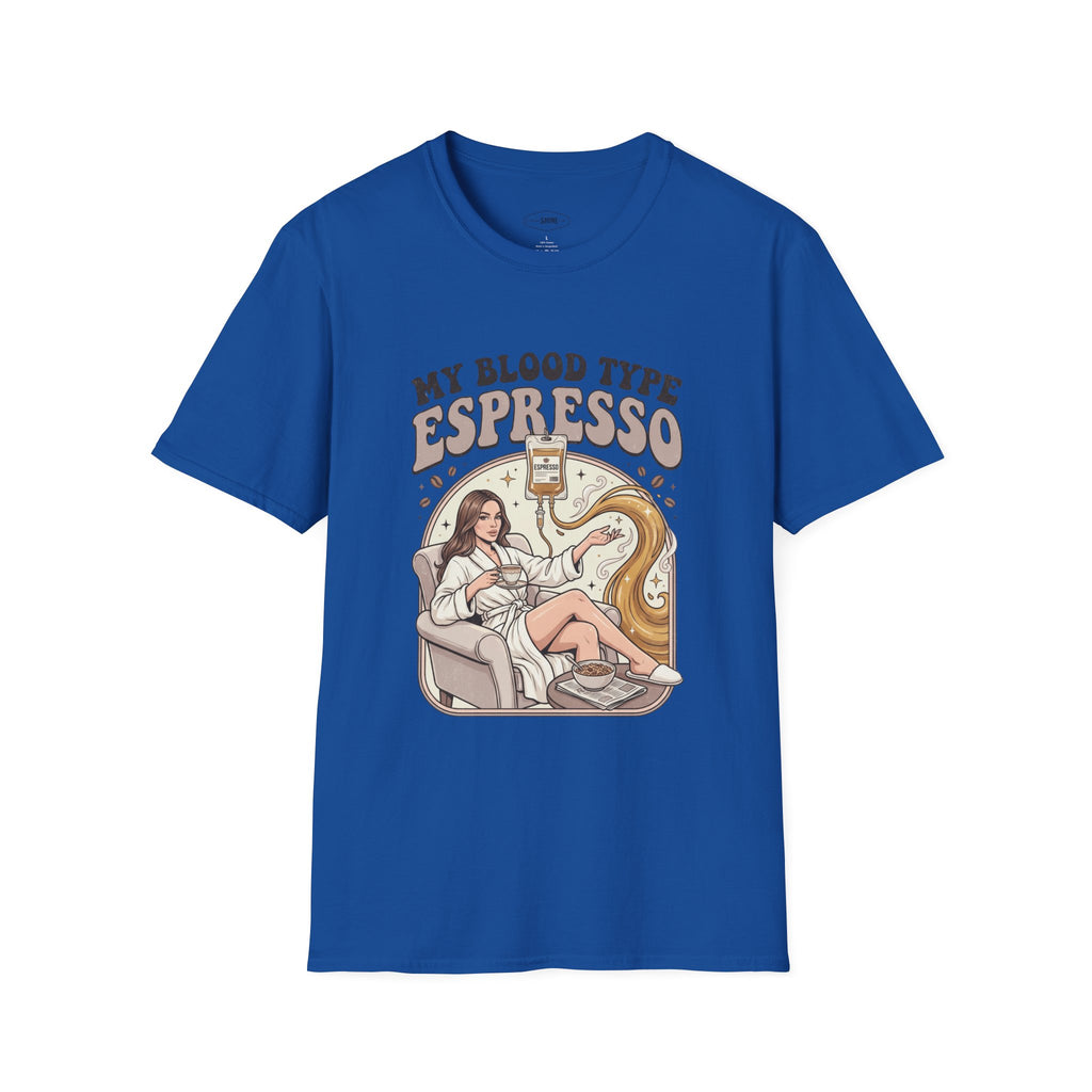 Blood Type Espresso T-Shirt Vintage Design