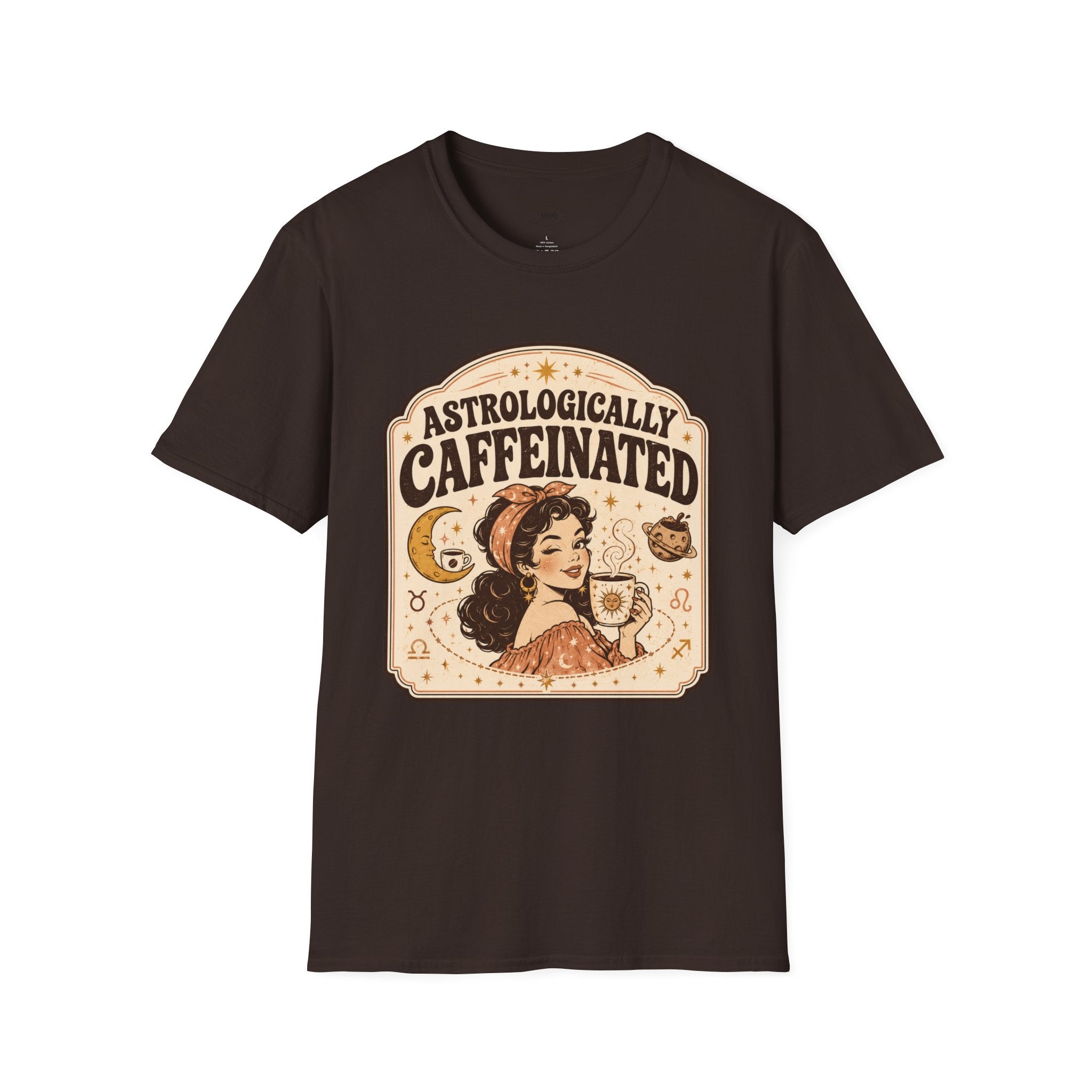 Astrologically Caffeinated T-Shirt Vintage Design