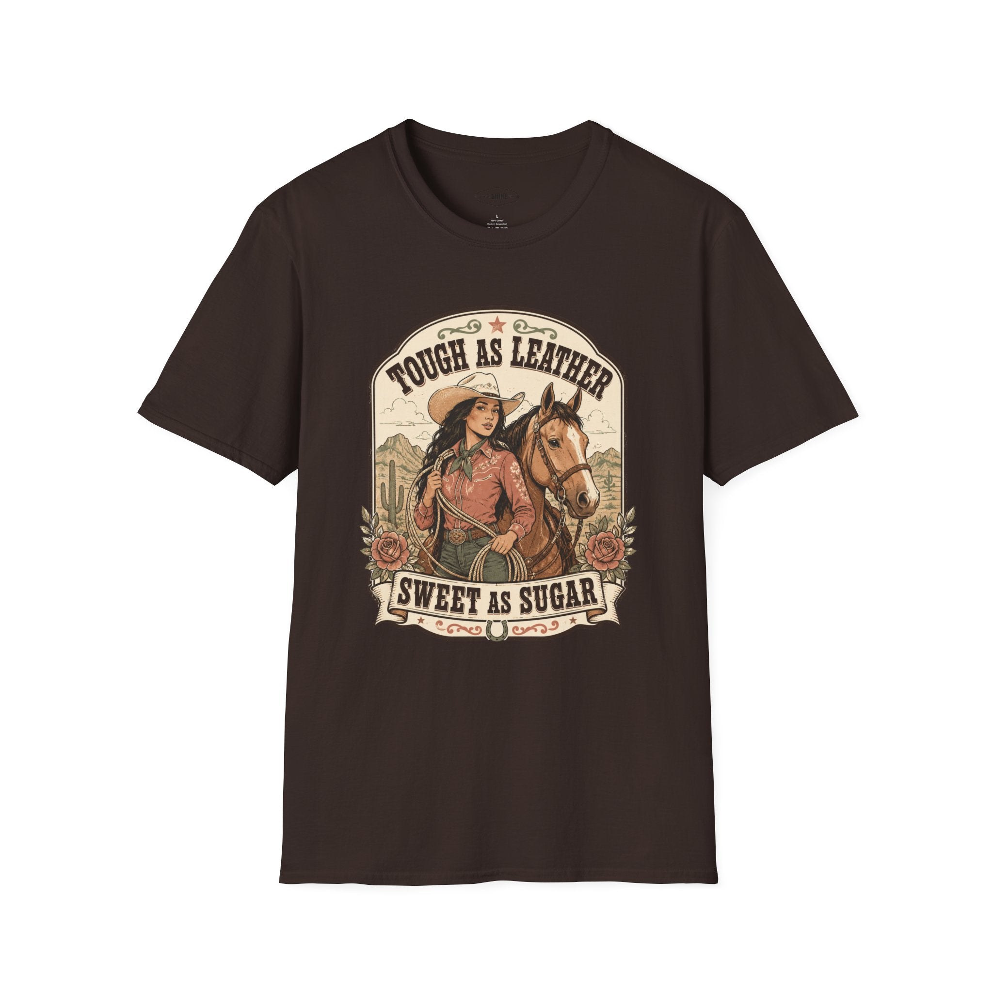 Tough as Leather, Sweet as Sugar T-Shirt Vintage Design