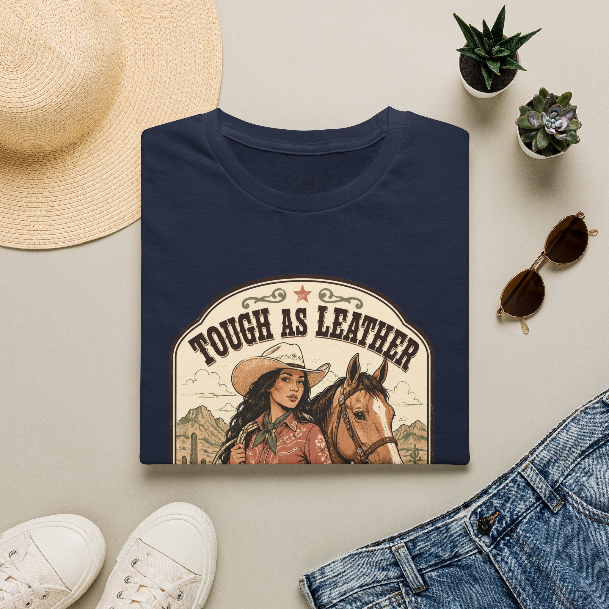 Tough as Leather, Sweet as Sugar T-Shirt Vintage Design