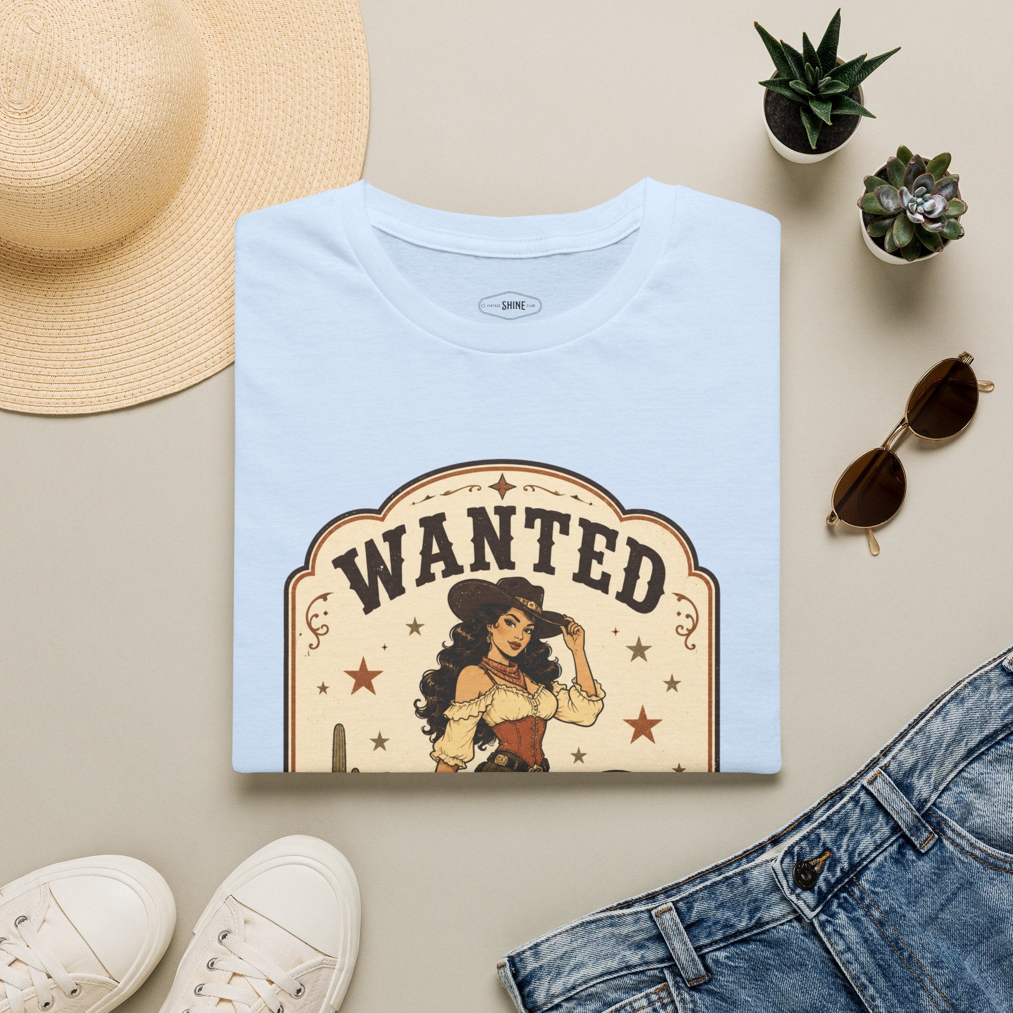 Wanted and Wild T-Shirt Vintage Design