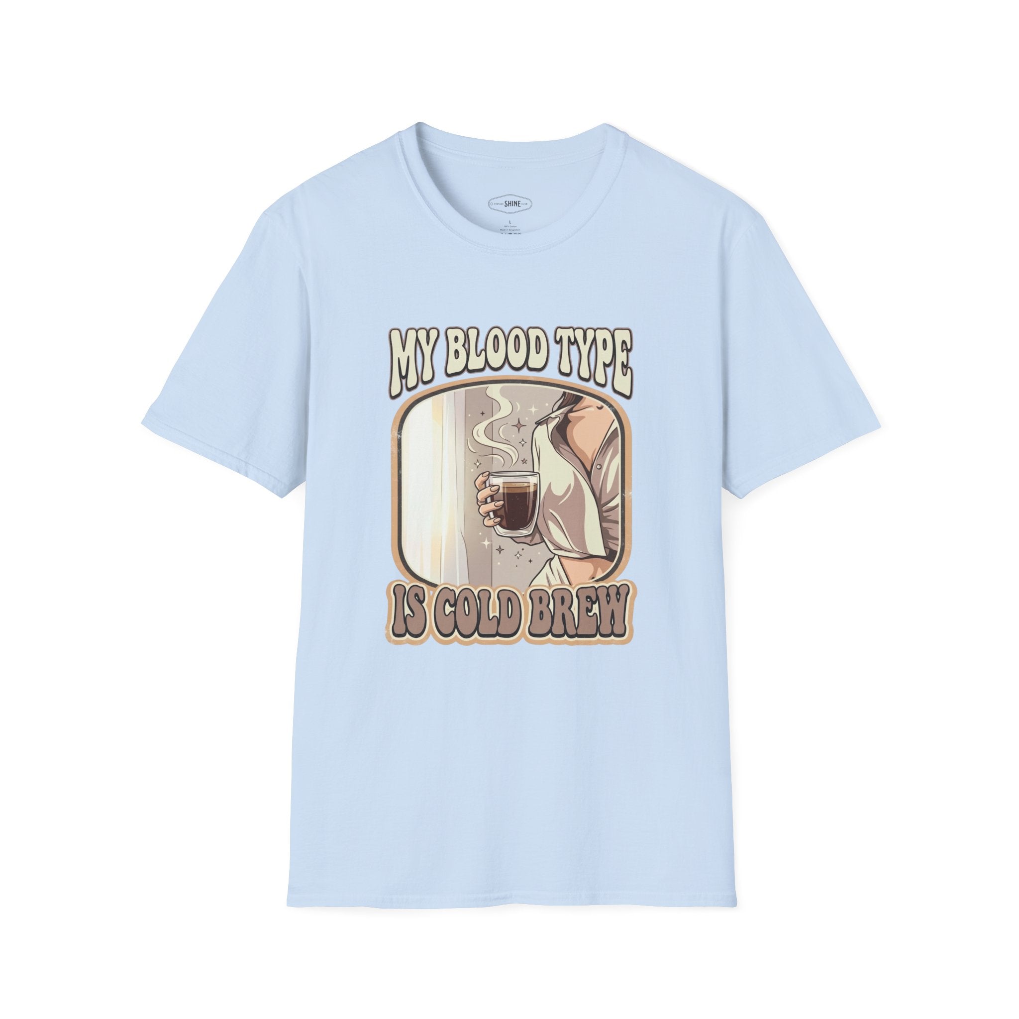 My Blood Type is Cold Brew T-Shirt Vintage Design