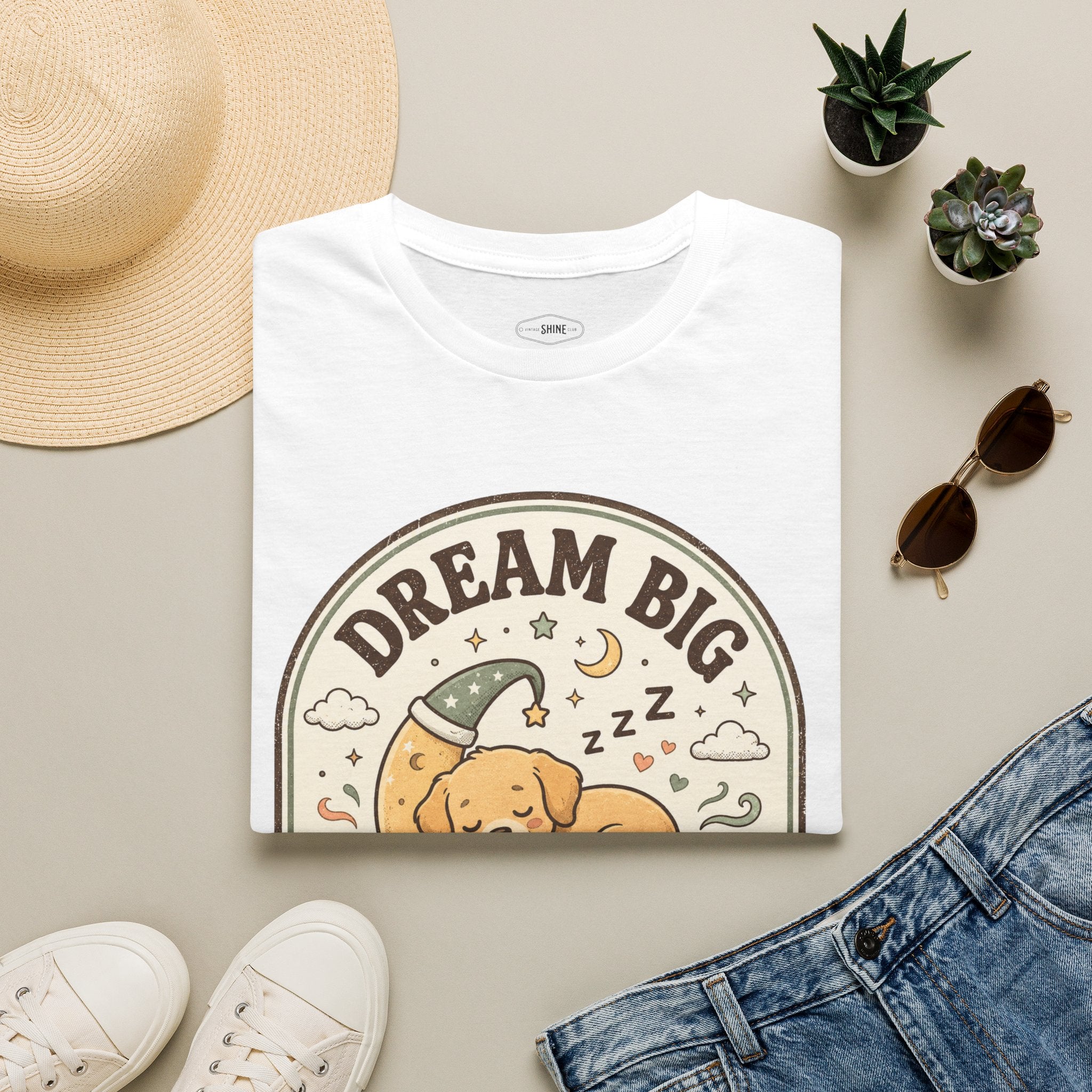Dream Big Rest Bigger T-Shirt Vintage Design