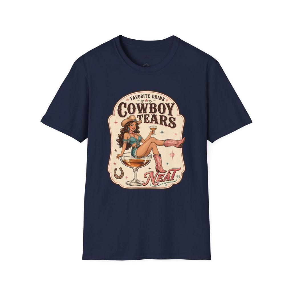 Favorite Drink Cowboy Tears Neat T-Shirt Vintage Design