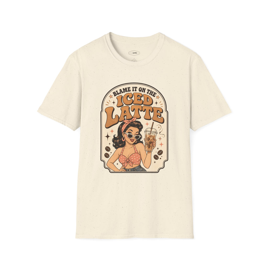 Blame It on the Iced Latte T-Shirt Vintage Design