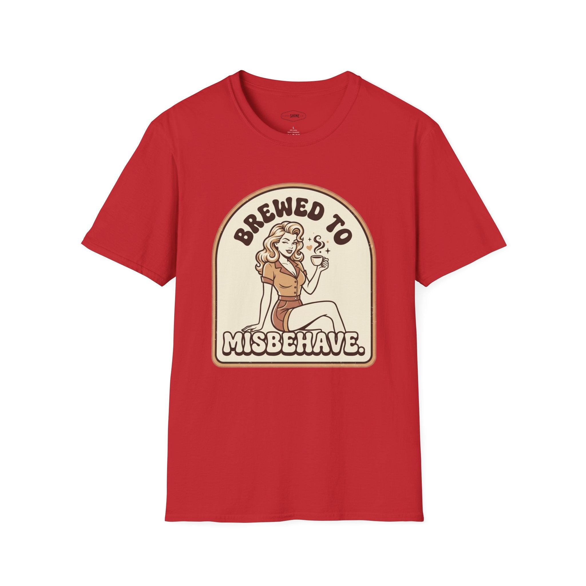 Brewed to Misbehave T-Shirt Vintage Design