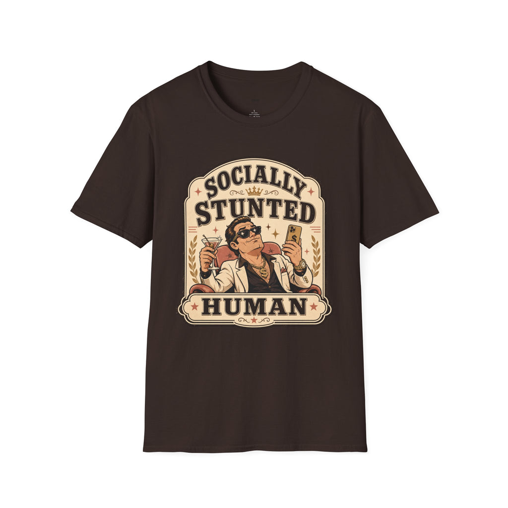 Socially Stunted Human T-Shirt Vintage Design